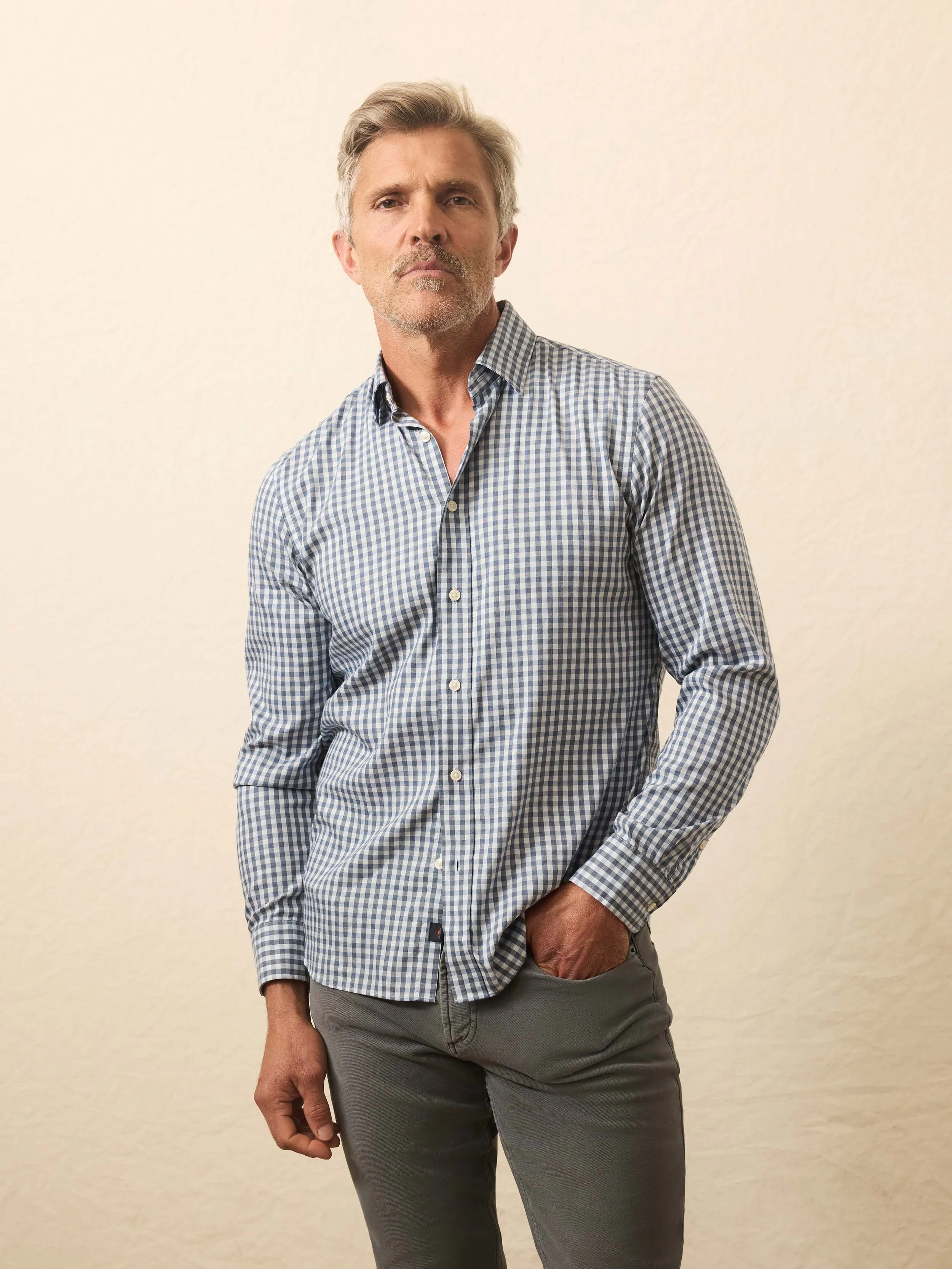 Movement™ Shirt - Sky Break Gingham sold by Faherty product image thumbnail 2