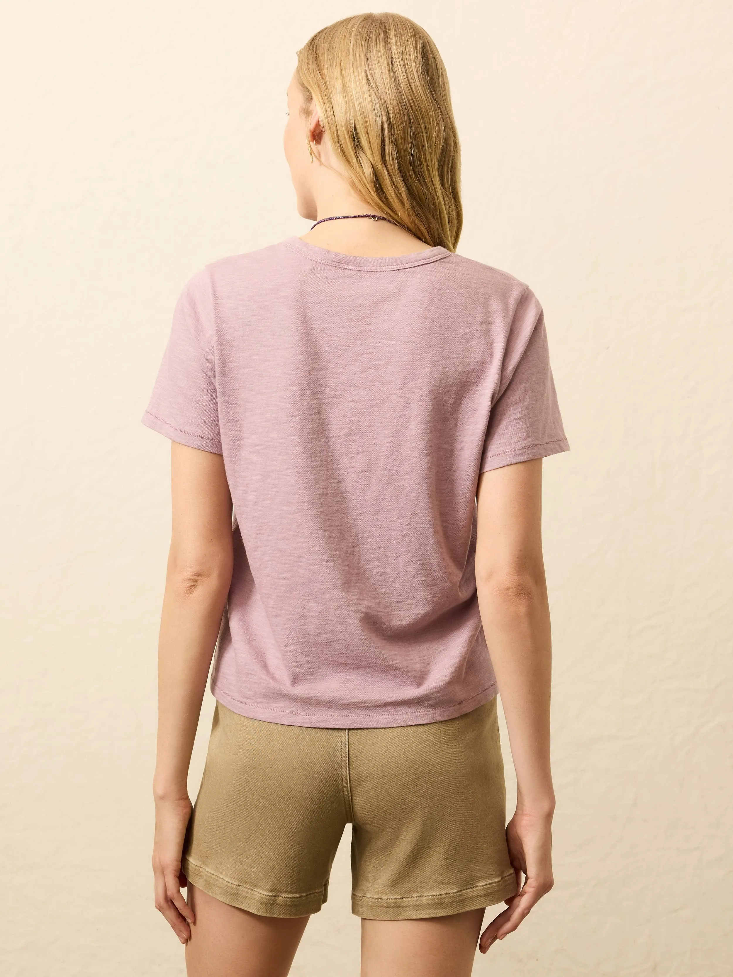 Sunwashed Essential Tee - Twilight Plum sold by Faherty product image thumbnail 4