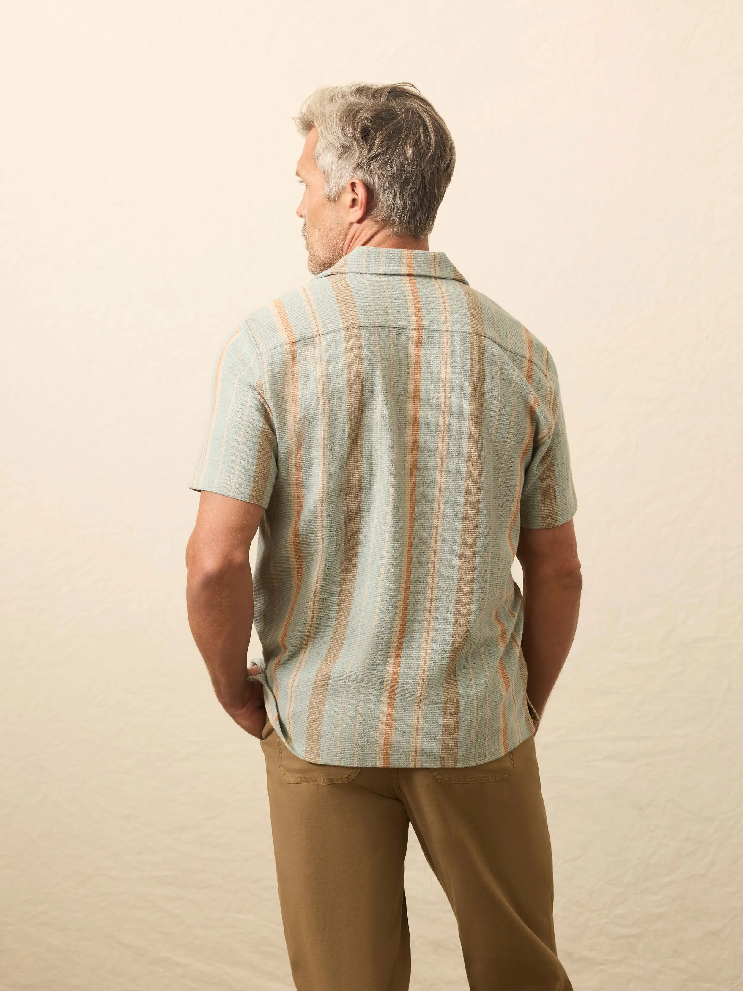 Short-Sleeve Oasis Shirt - Sequoia Lake Stripe sold by Faherty product image thumbnail 5