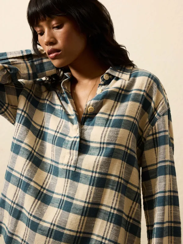 Flannel Oceanview Top - Mill Creek Plaid sold by Faherty