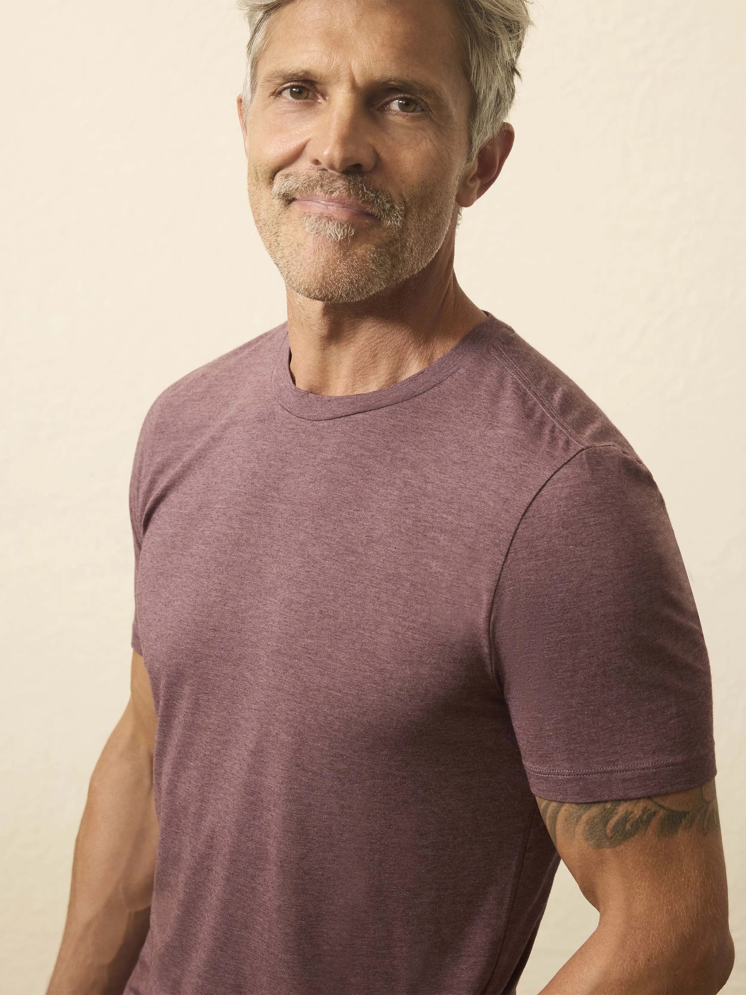 Movement™ Short-Sleeve T-Shirt - Polar Plum Heather sold by Faherty product image thumbnail 4