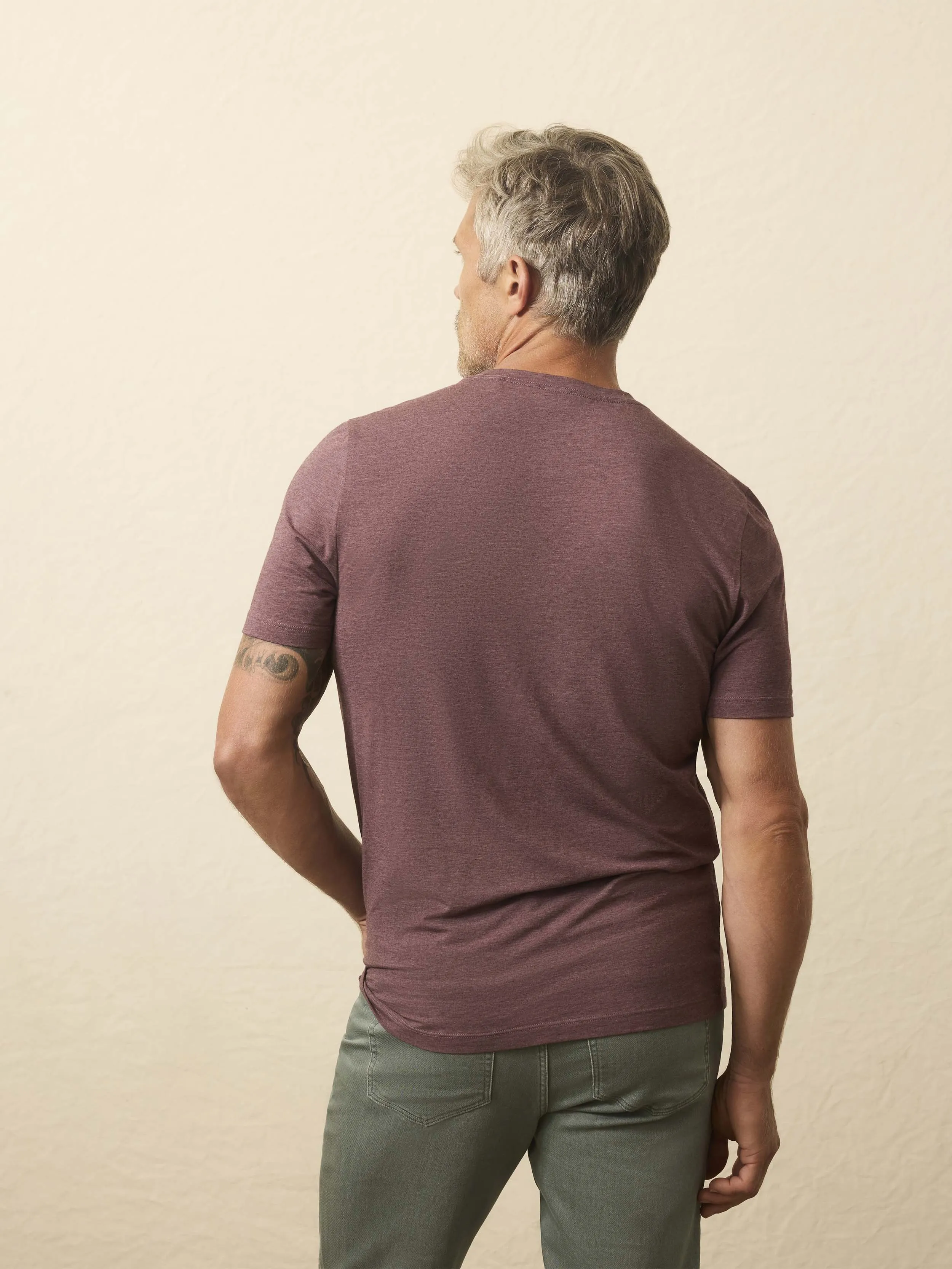 Movement™ Short-Sleeve T-Shirt - Polar Plum Heather sold by Faherty product image thumbnail 3