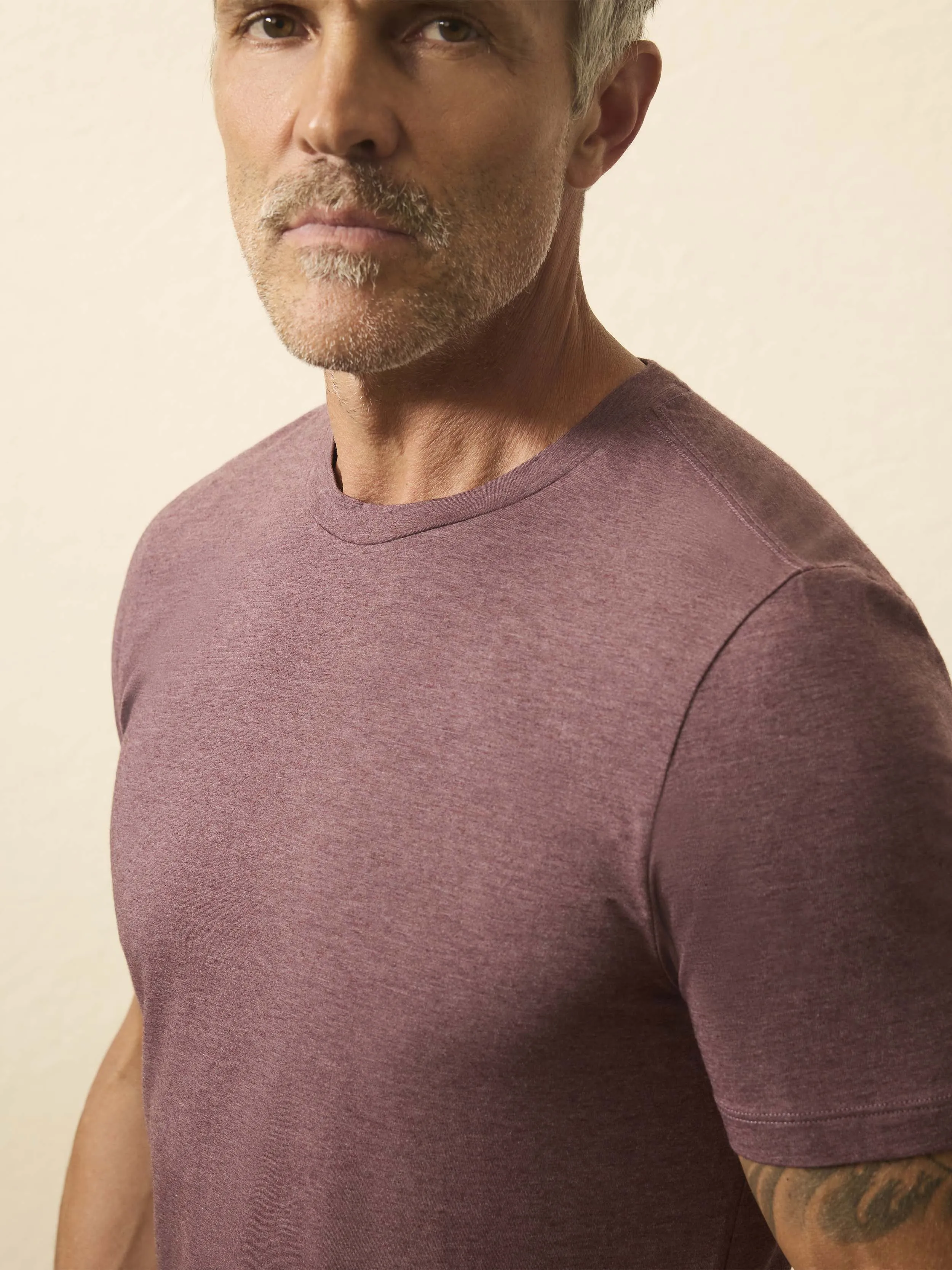 Movement™ Short-Sleeve T-Shirt - Polar Plum Heather sold by Faherty product image thumbnail 2