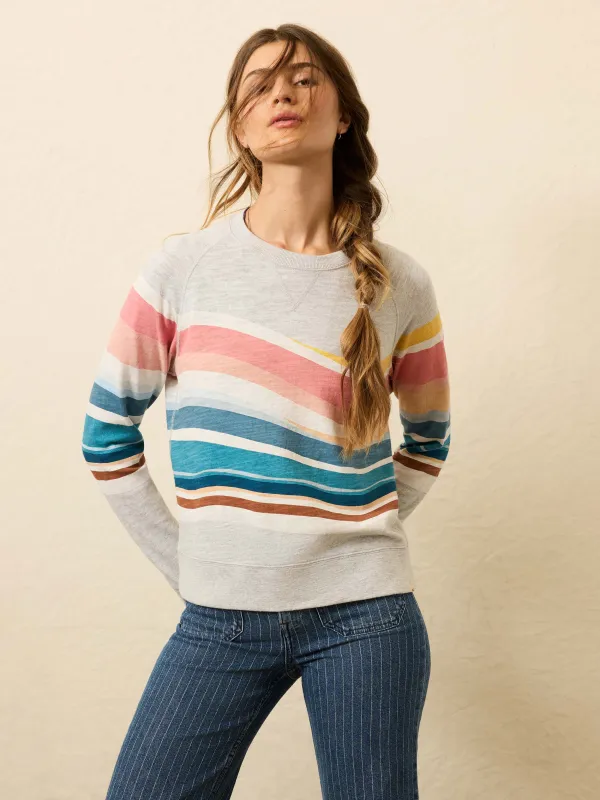 Sunwashed Slub Crewneck - Soleil Waves sold by Faherty