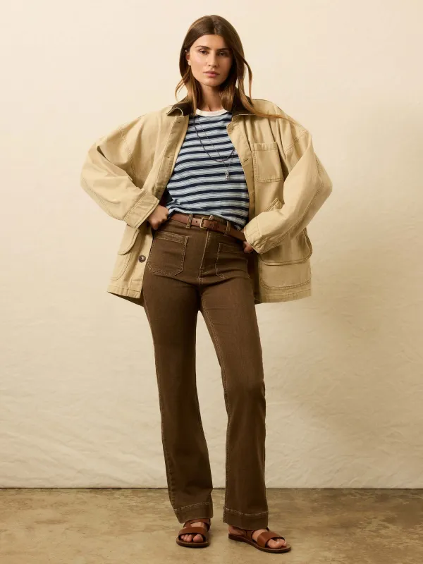 Stretch Terry Patch Pocket Pant - Walnut sold by Faherty
