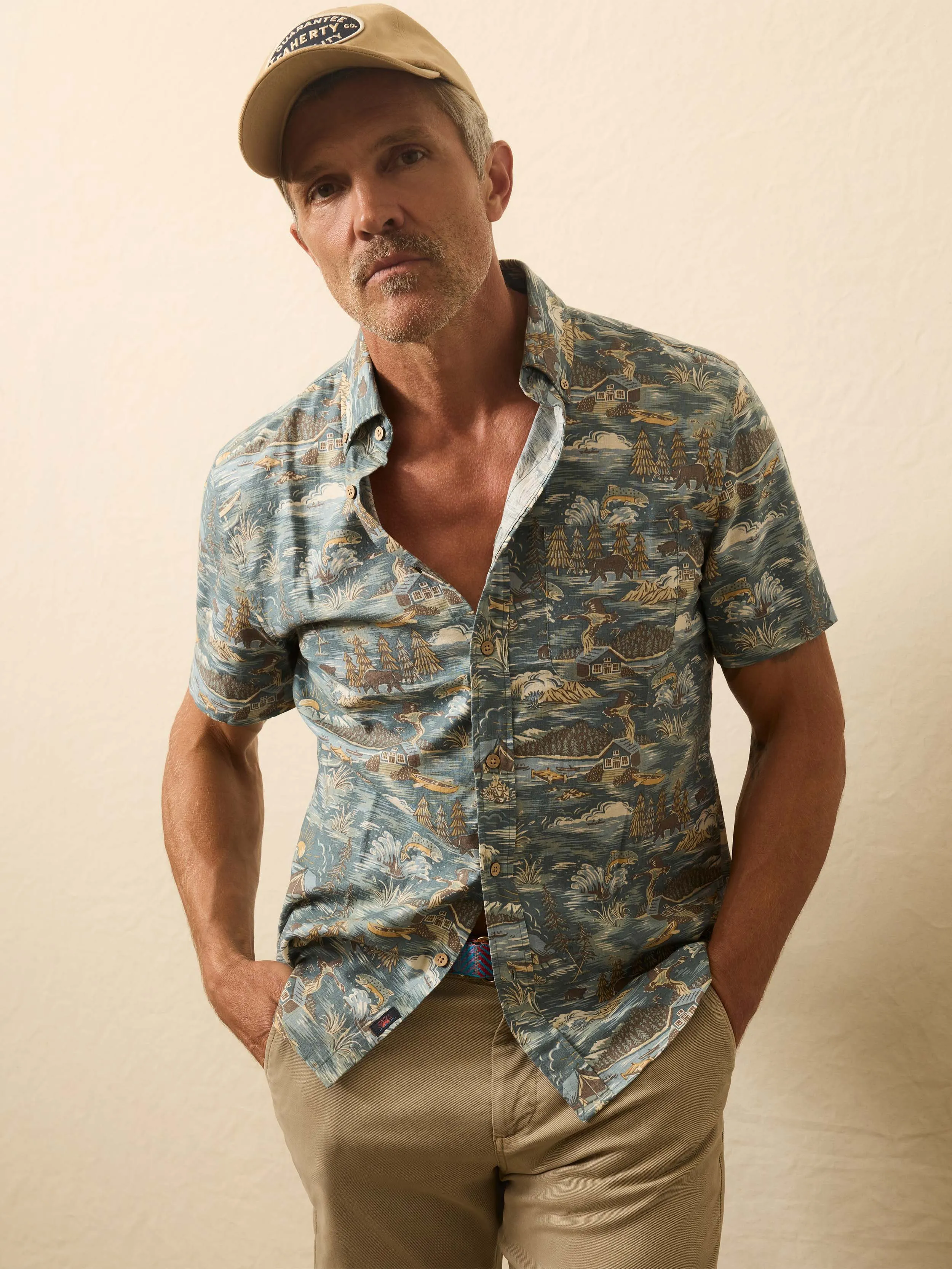 Short-Sleeve Breeze Shirt - Riverside Camp sold by Faherty product image thumbnail 5