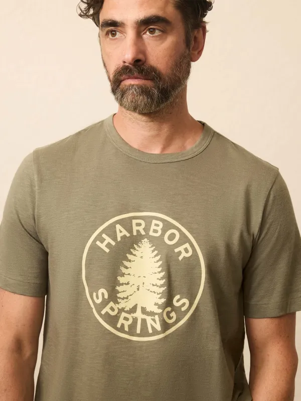 Sunwashed Graphic Tee - Light Pine sold by Faherty