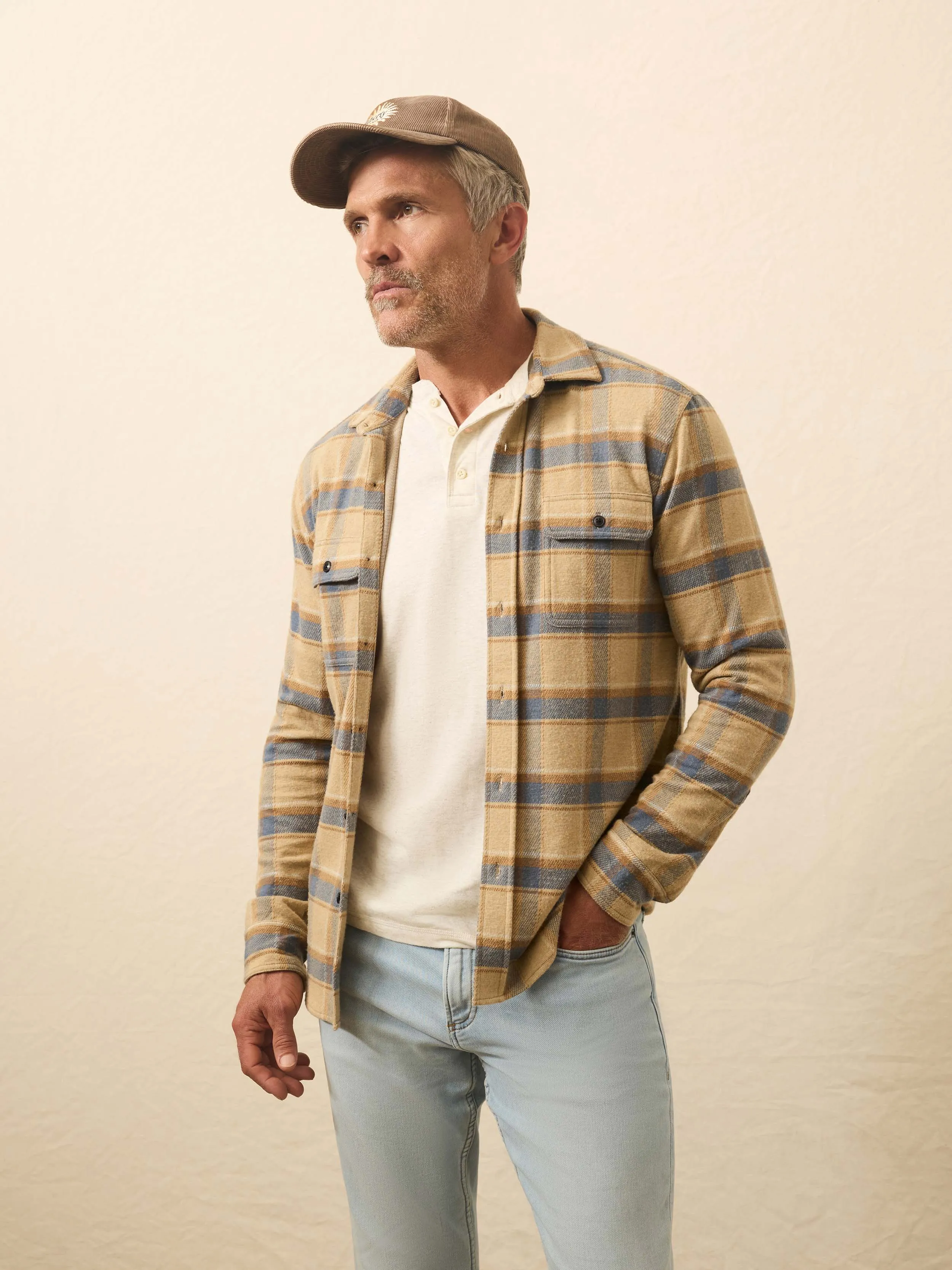 Legend™ Sweater Shirt - Windswept Shores Plaid sold by Faherty product image thumbnail 5