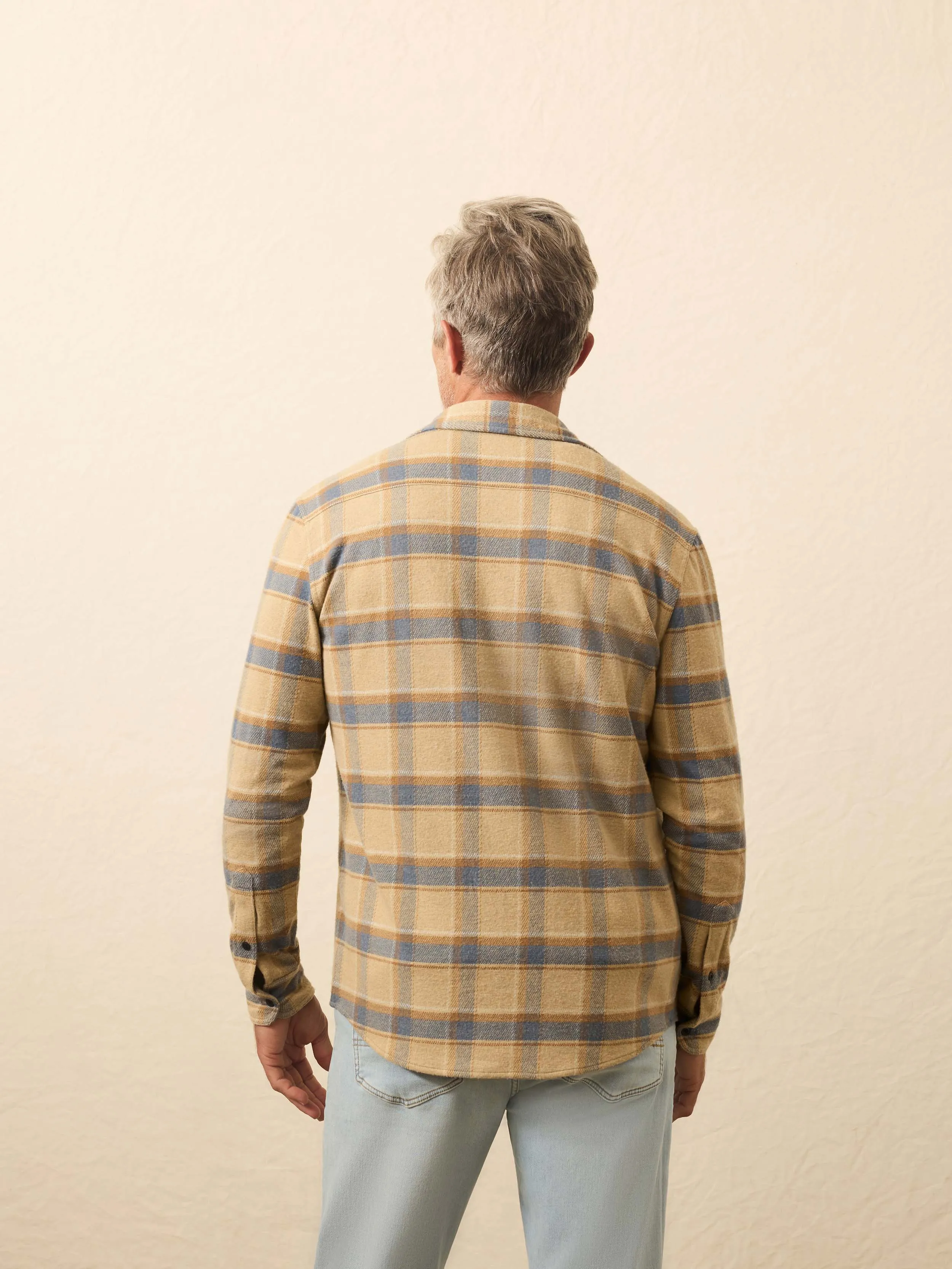 Legend™ Sweater Shirt - Windswept Shores Plaid sold by Faherty product image thumbnail 4