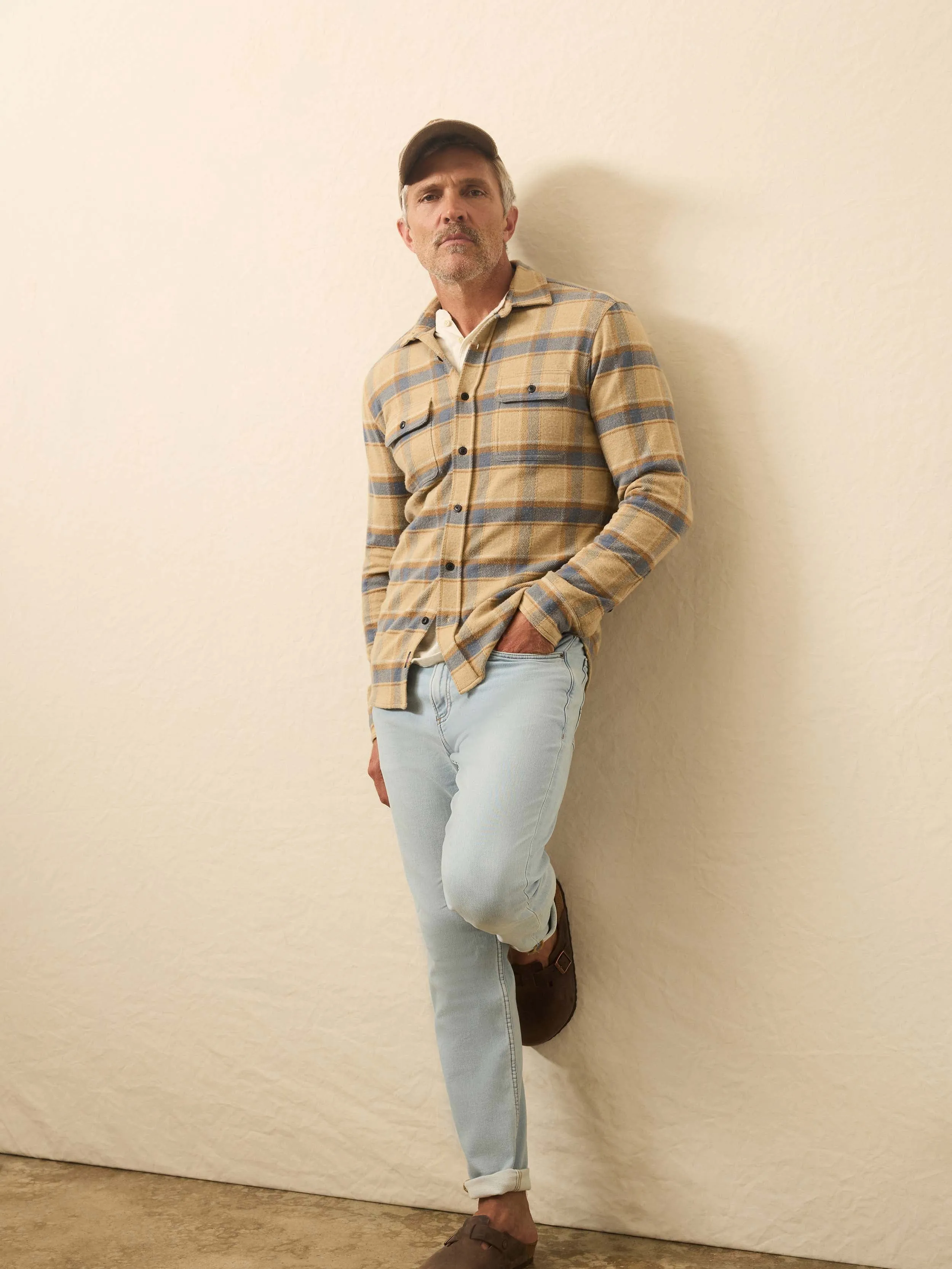 Legend™ Sweater Shirt - Windswept Shores Plaid sold by Faherty product image thumbnail 3