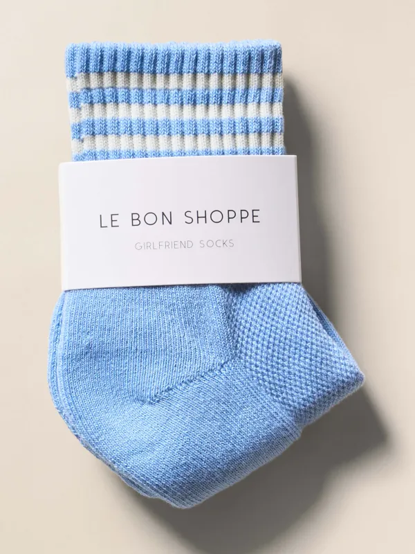 Le Bon Shoppe Girlfriend Sock - Parisian Blue sold by Faherty