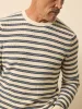 Sunwashed Crewneck Sweater - Booth Island Stripe sold by Faherty
