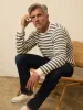 Sunwashed Crewneck Sweater - Booth Island Stripe sold by Faherty