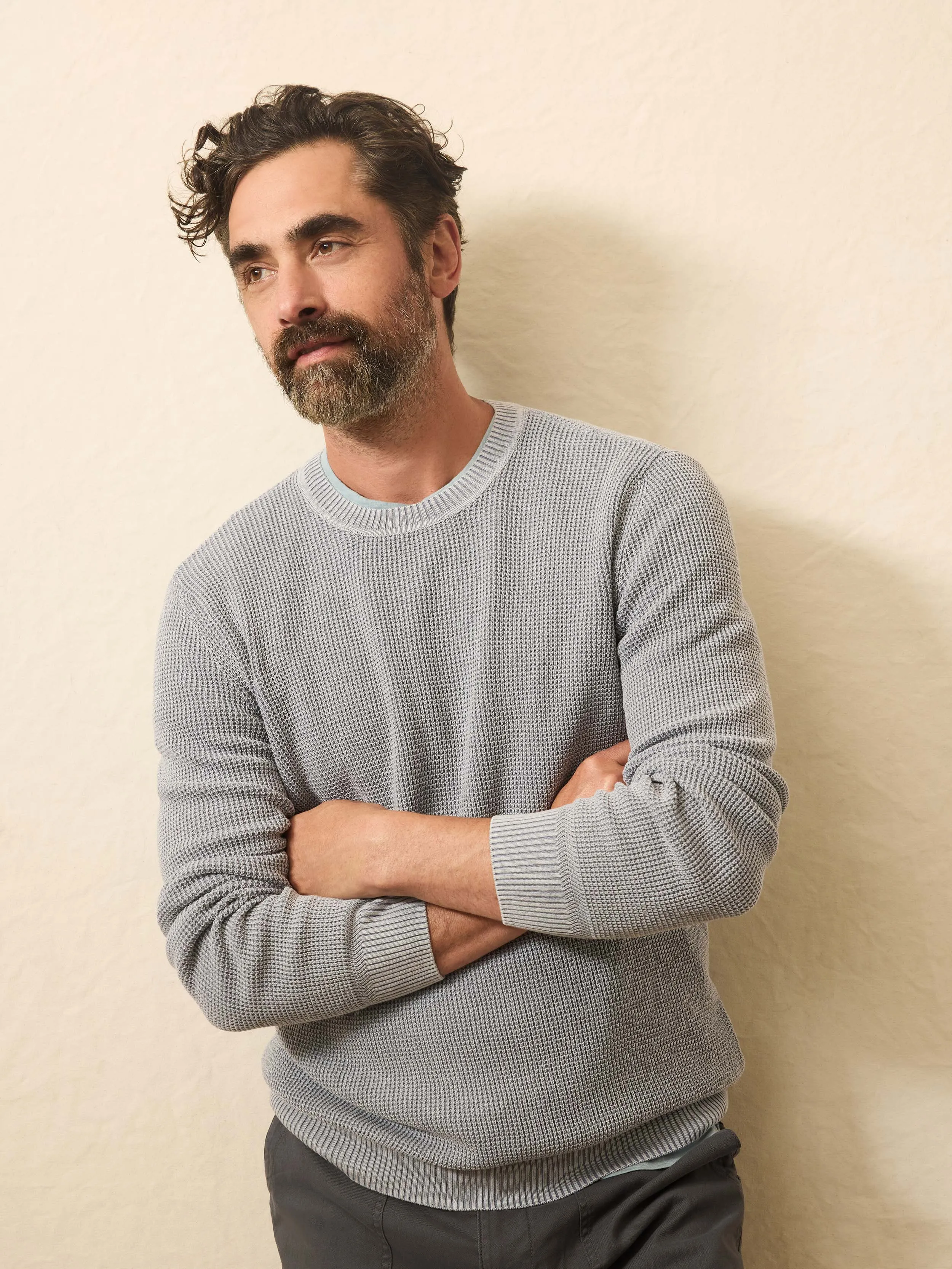 Sunwashed Crewneck Sweater - Tradewinds sold by Faherty