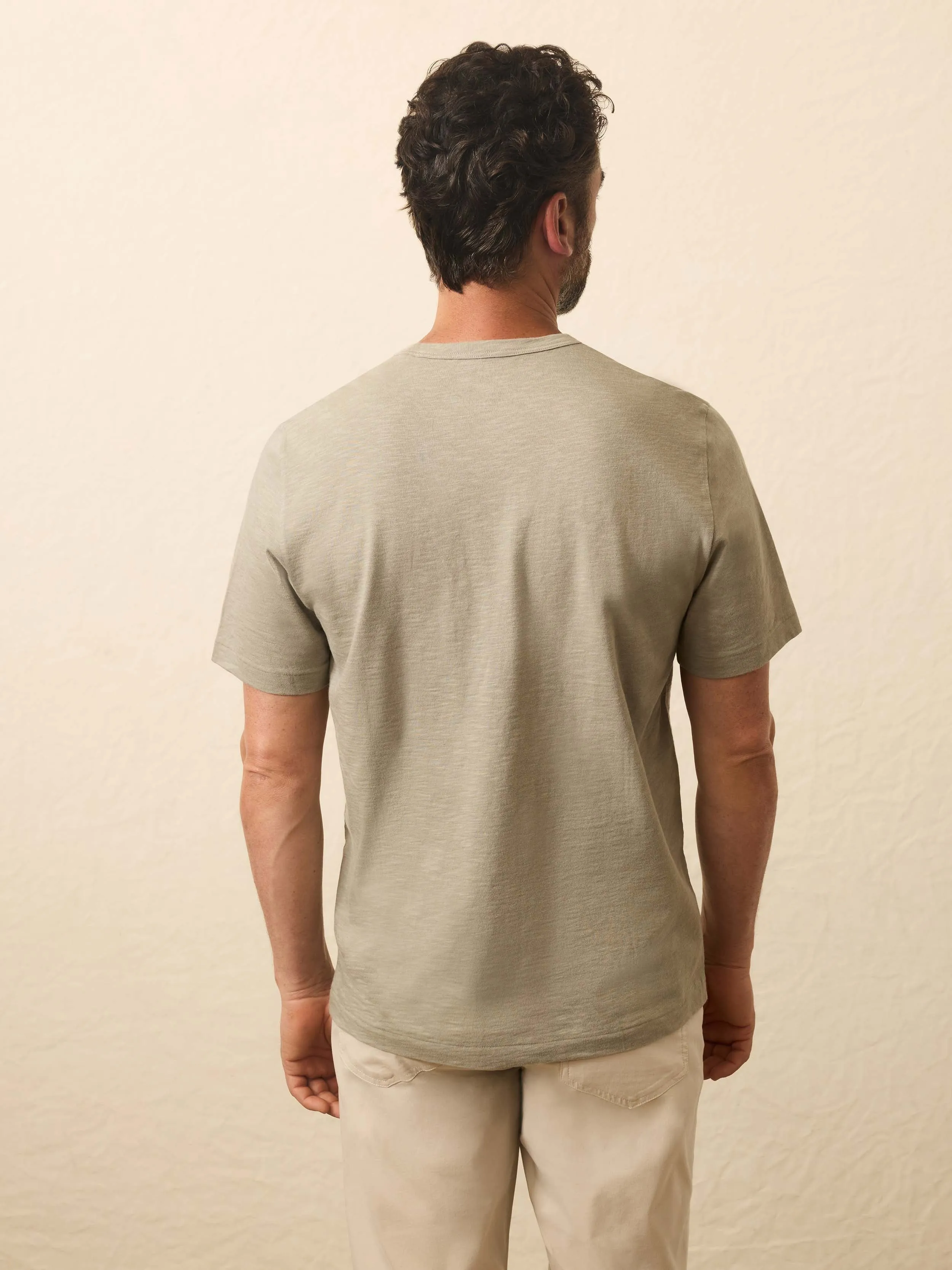 Sunwashed Regenerative Pocket Tee - Coastal Sage sold by Faherty product image thumbnail 4
