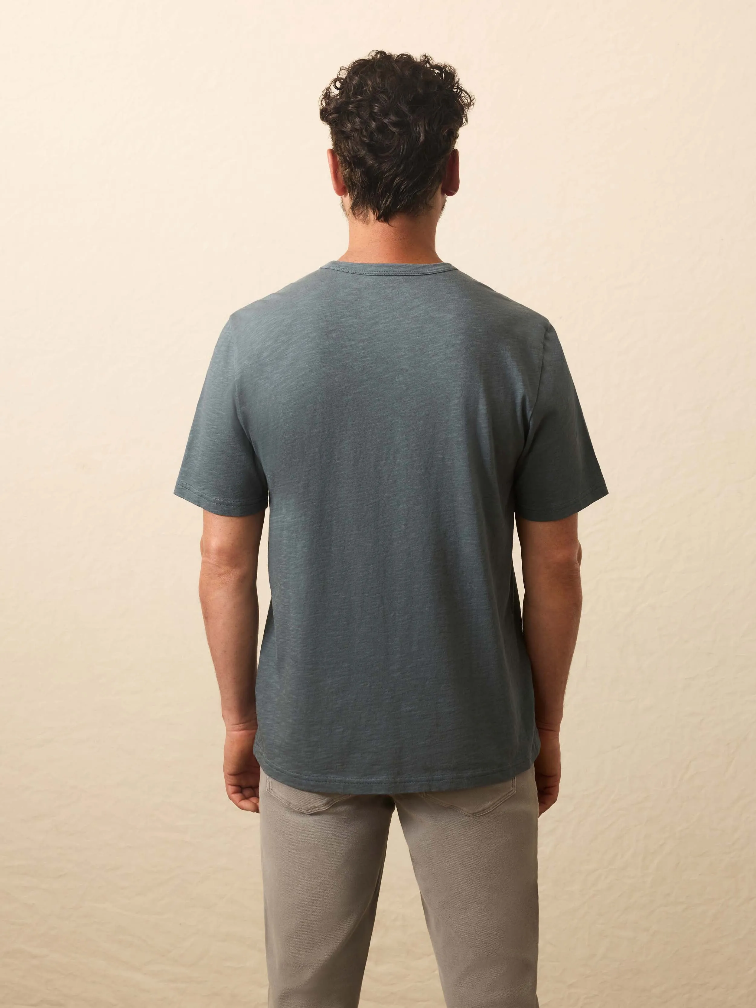 Sunwashed Regenerative Pocket Tee - Rough Waters sold by Faherty product image thumbnail 3