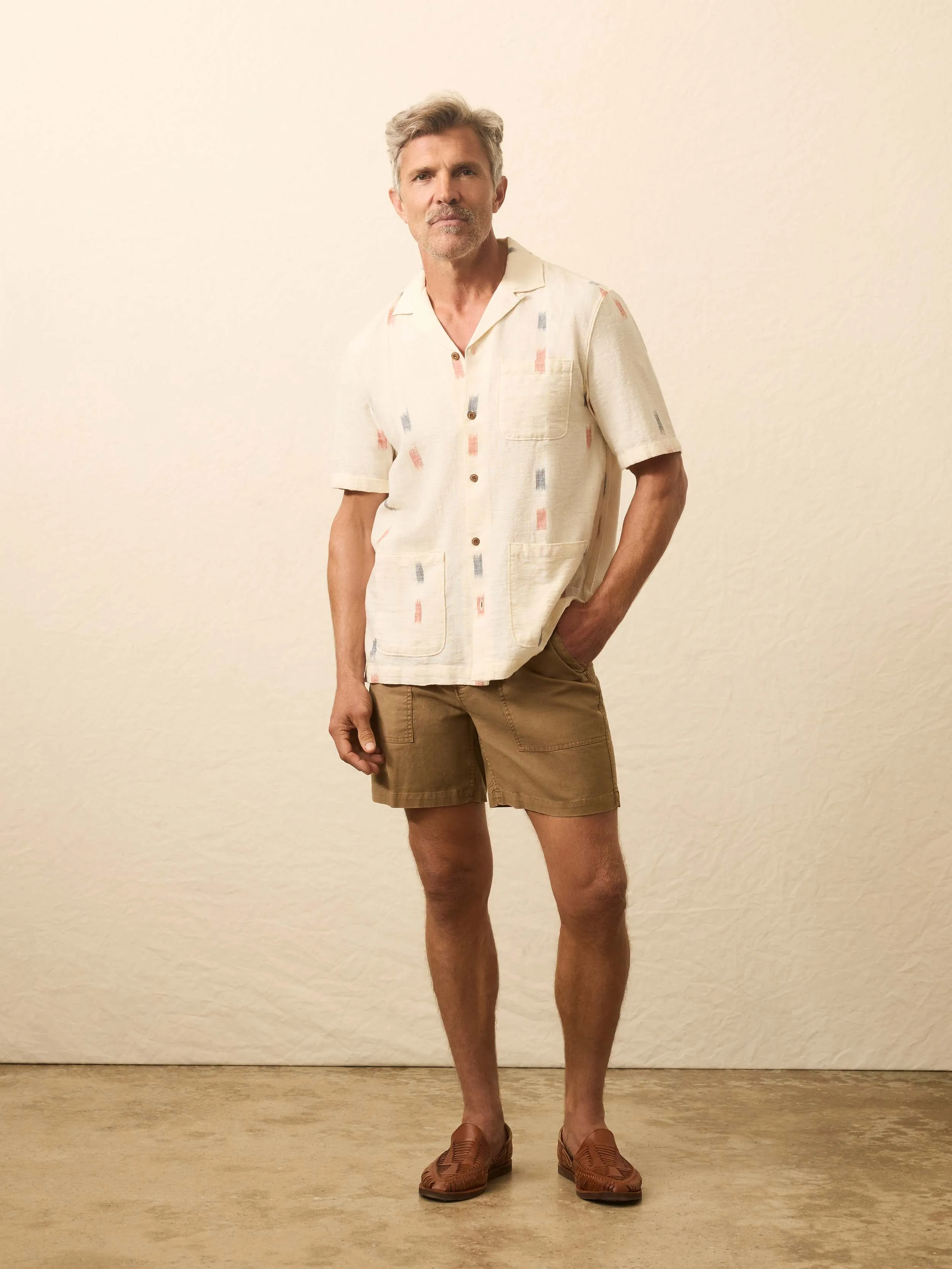 Short-Sleeve Resort Shirt - Cedar Lake Ikat sold by Faherty product image thumbnail 3