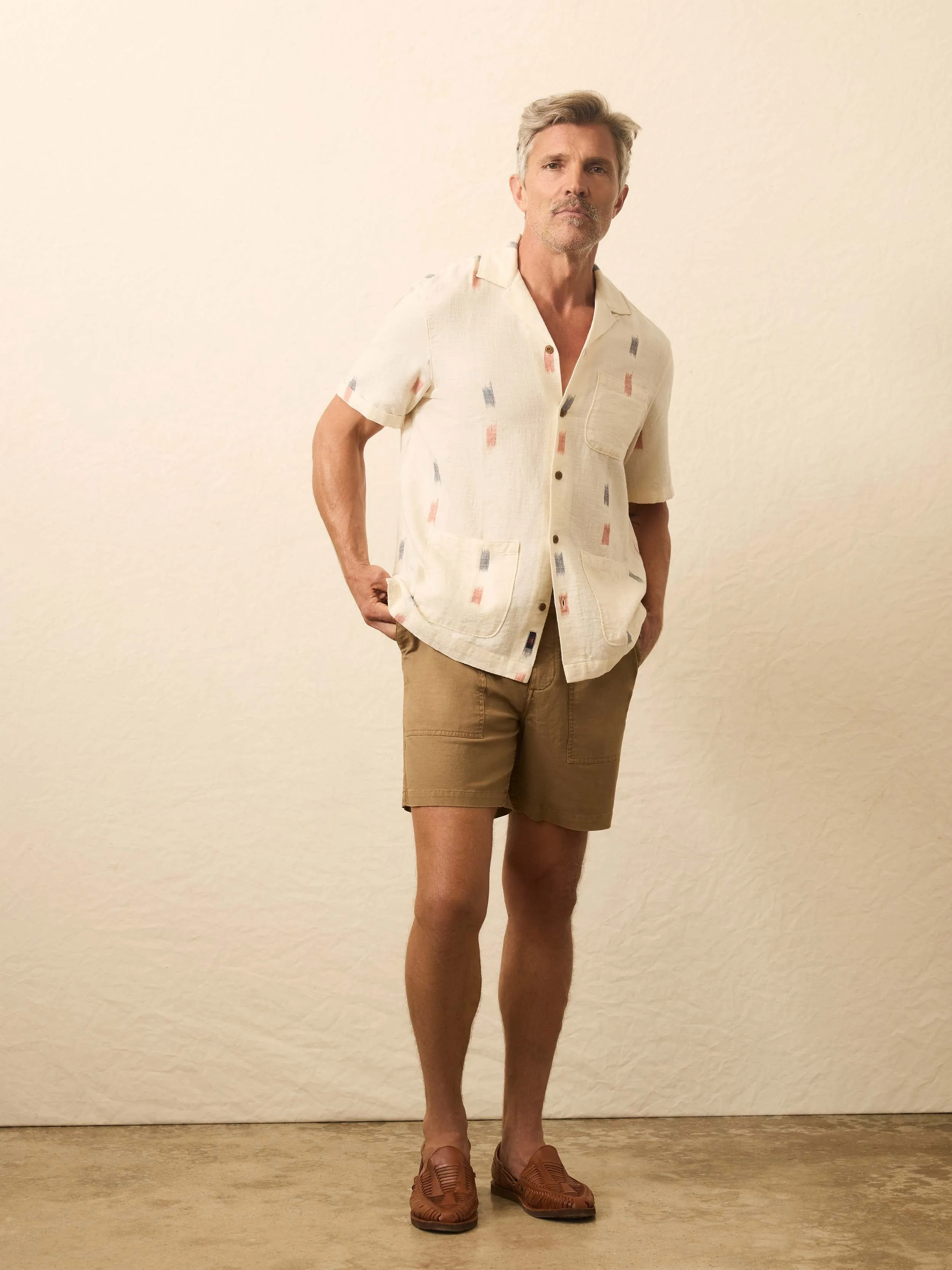 Short-Sleeve Resort Shirt - Cedar Lake Ikat sold by Faherty product image thumbnail 4