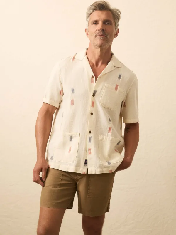 Short-Sleeve Resort Shirt - Cedar Lake Ikat sold by Faherty