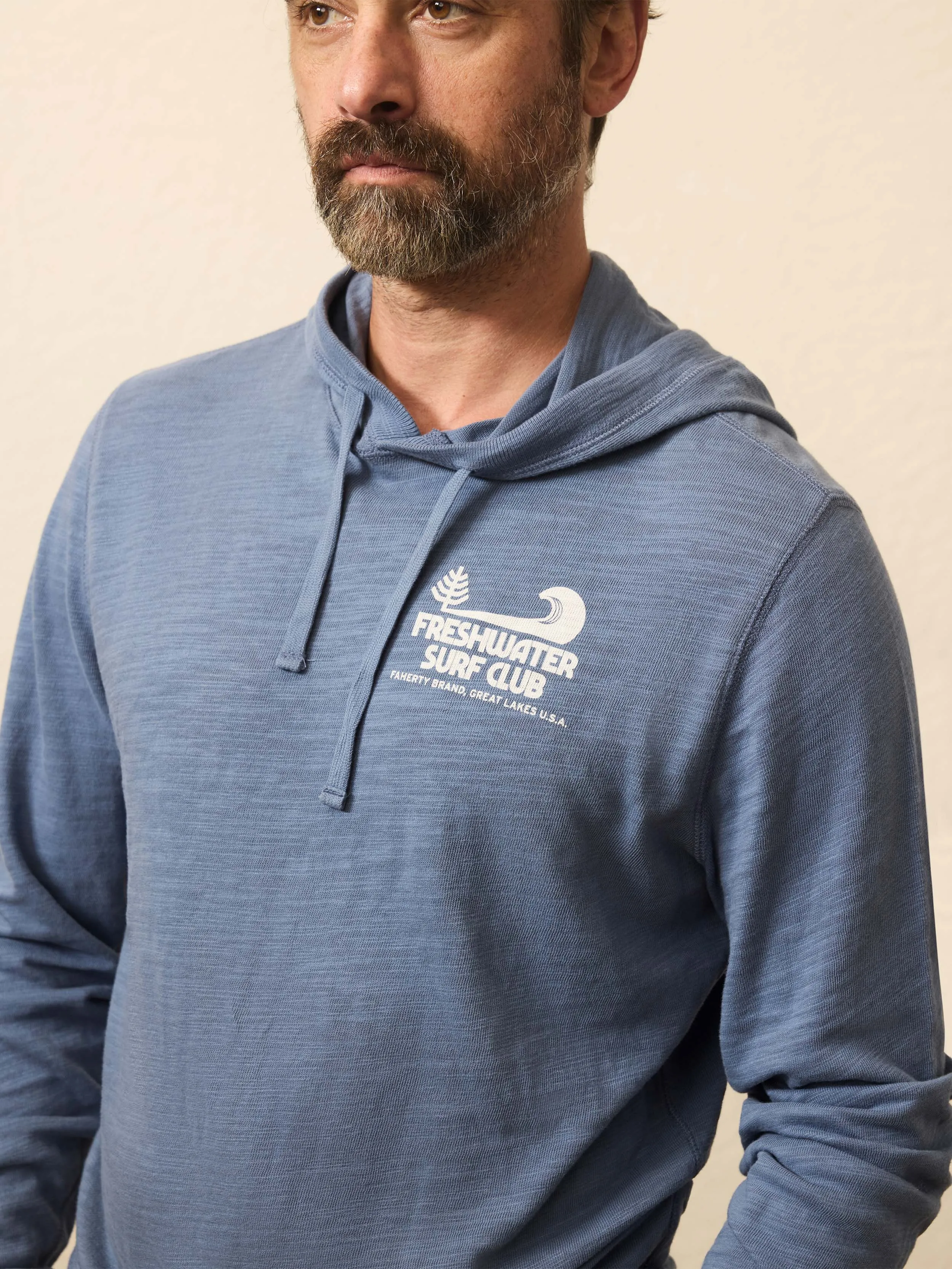 Sunwashed Slub Graphic Hoodie - Dusk sold by Faherty product image thumbnail 2