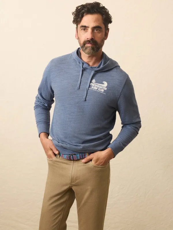Sunwashed Slub Graphic Hoodie - Dusk sold by Faherty