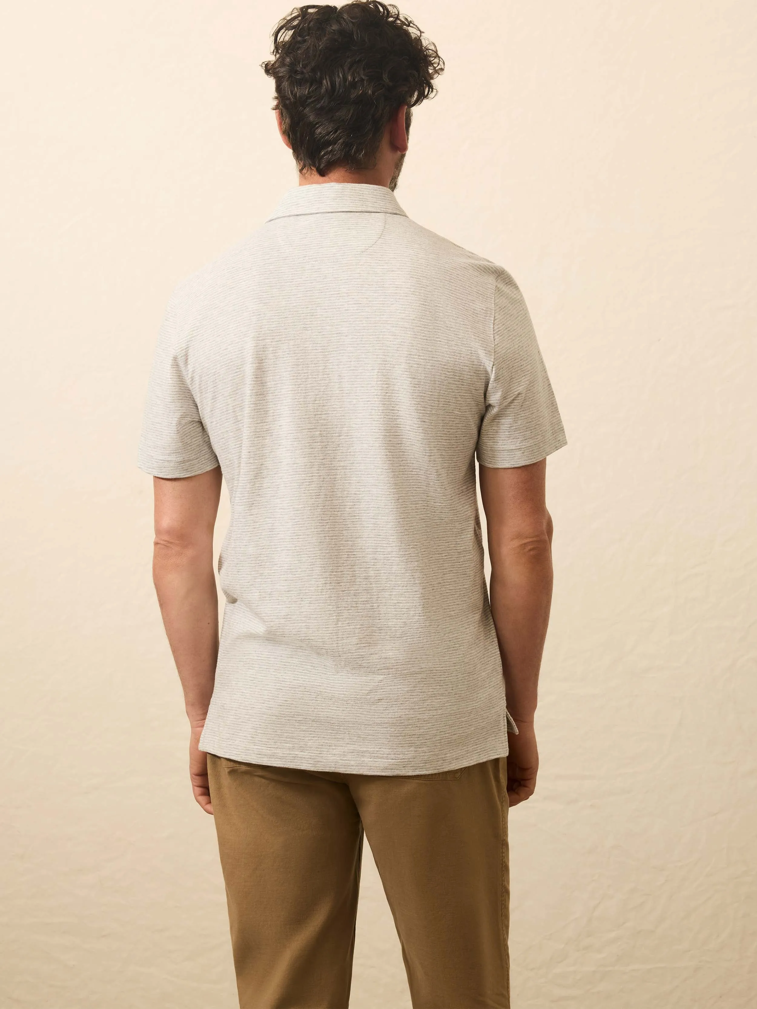 Sunwashed T-Shirt Polo - Echo Bay Stripe sold by Faherty product image thumbnail 3