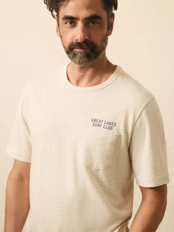 Sunwashed Graphic Tee - Island Dune Heather sold by Faherty