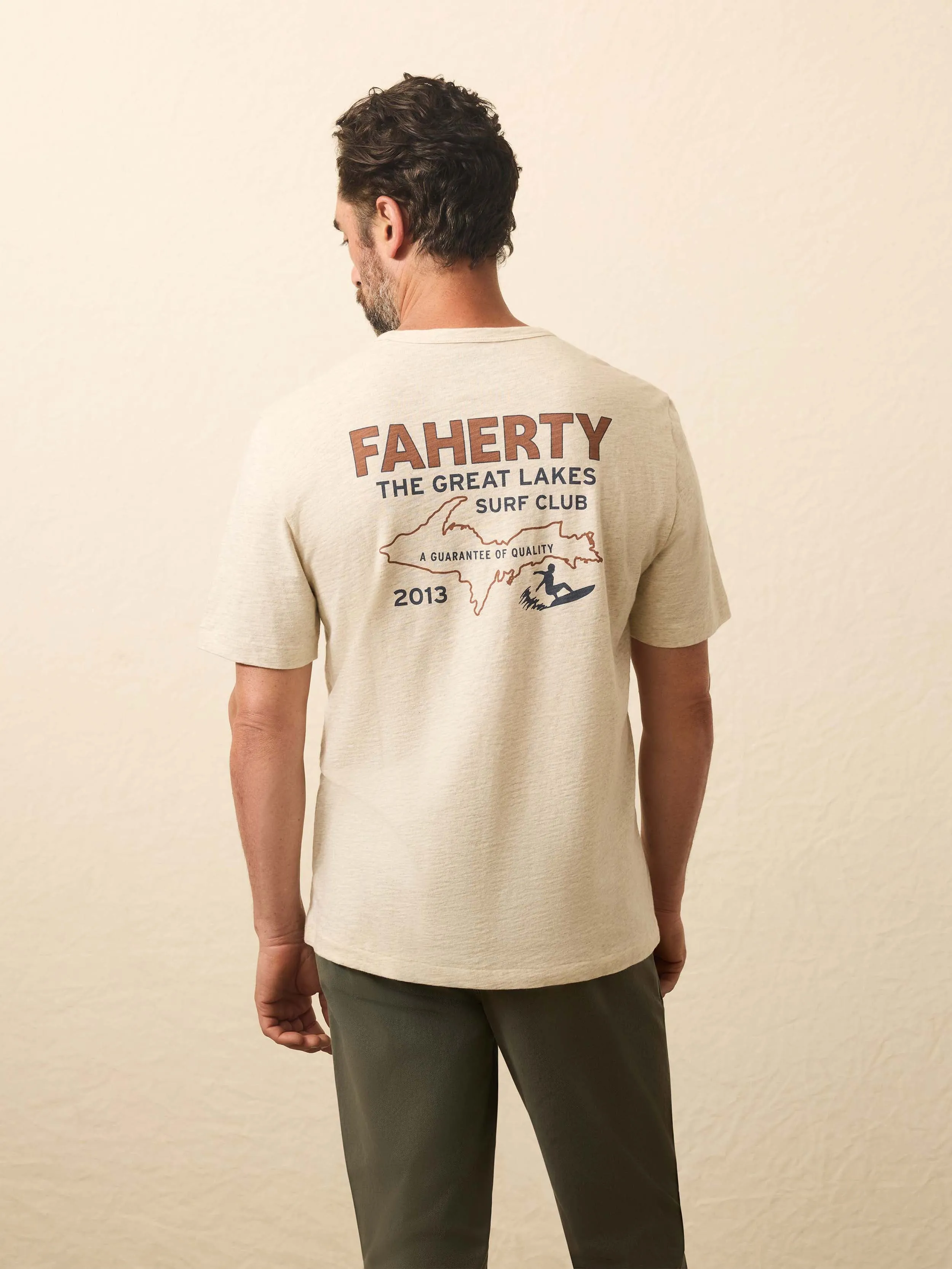 Sunwashed Graphic Tee - Island Dune Heather sold by Faherty product image thumbnail 2