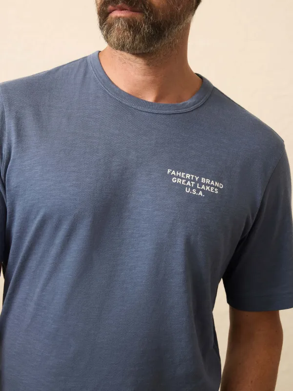 Sunwashed Graphic Tee - Dusk sold by Faherty