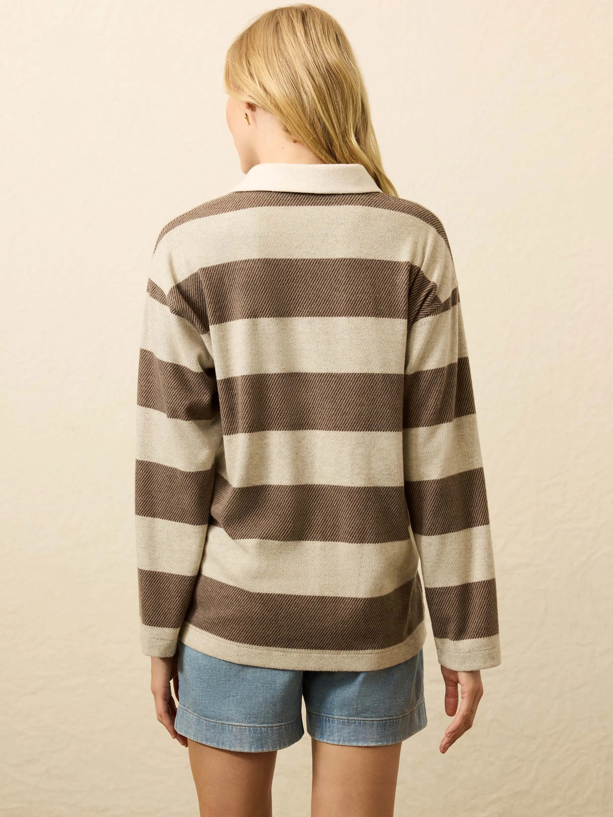 Legend™ Sweater Rugby Popover - Mocha Rugby sold by Faherty product image thumbnail 4