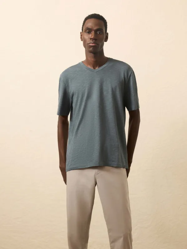Sunwashed V-Neck Tee - Rough Waters sold by Faherty