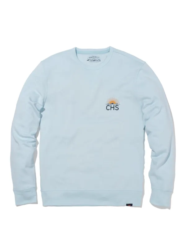 Charleston Long-Sleeve Terry Crewneck - Blue Oasis sold by Faherty