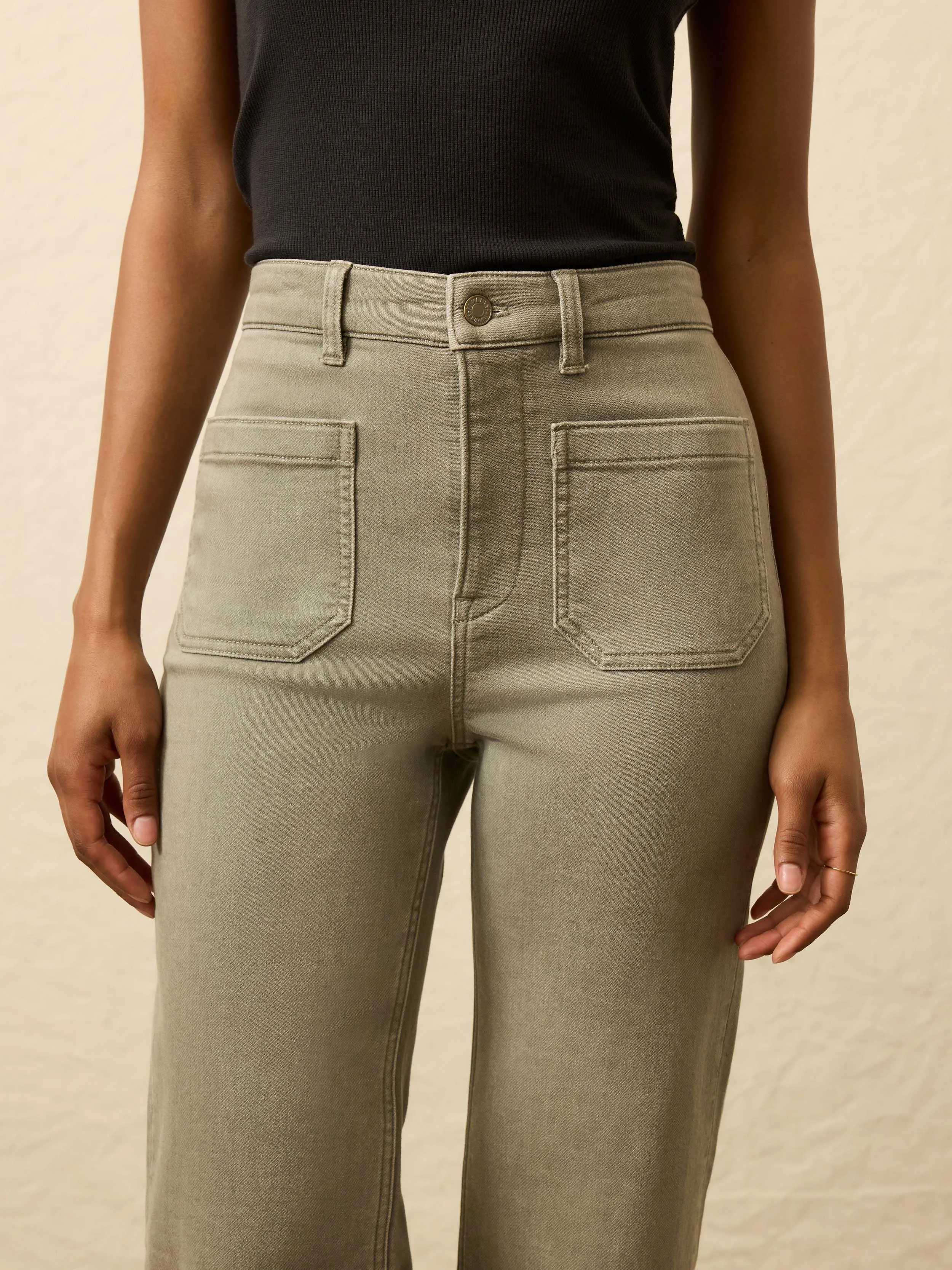 Stretch Terry Patch Pocket Pant - Coastal Sage sold by Faherty product image thumbnail 2