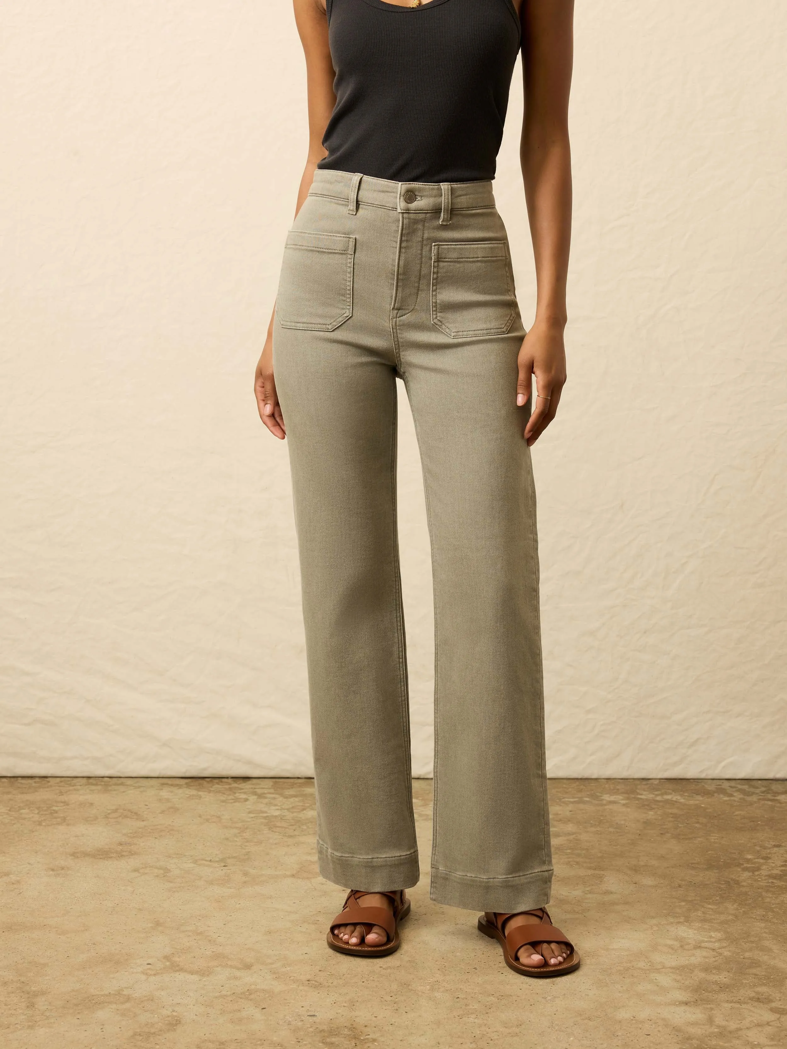 Stretch Terry Patch Pocket Pant - Coastal Sage sold by Faherty product image thumbnail 3