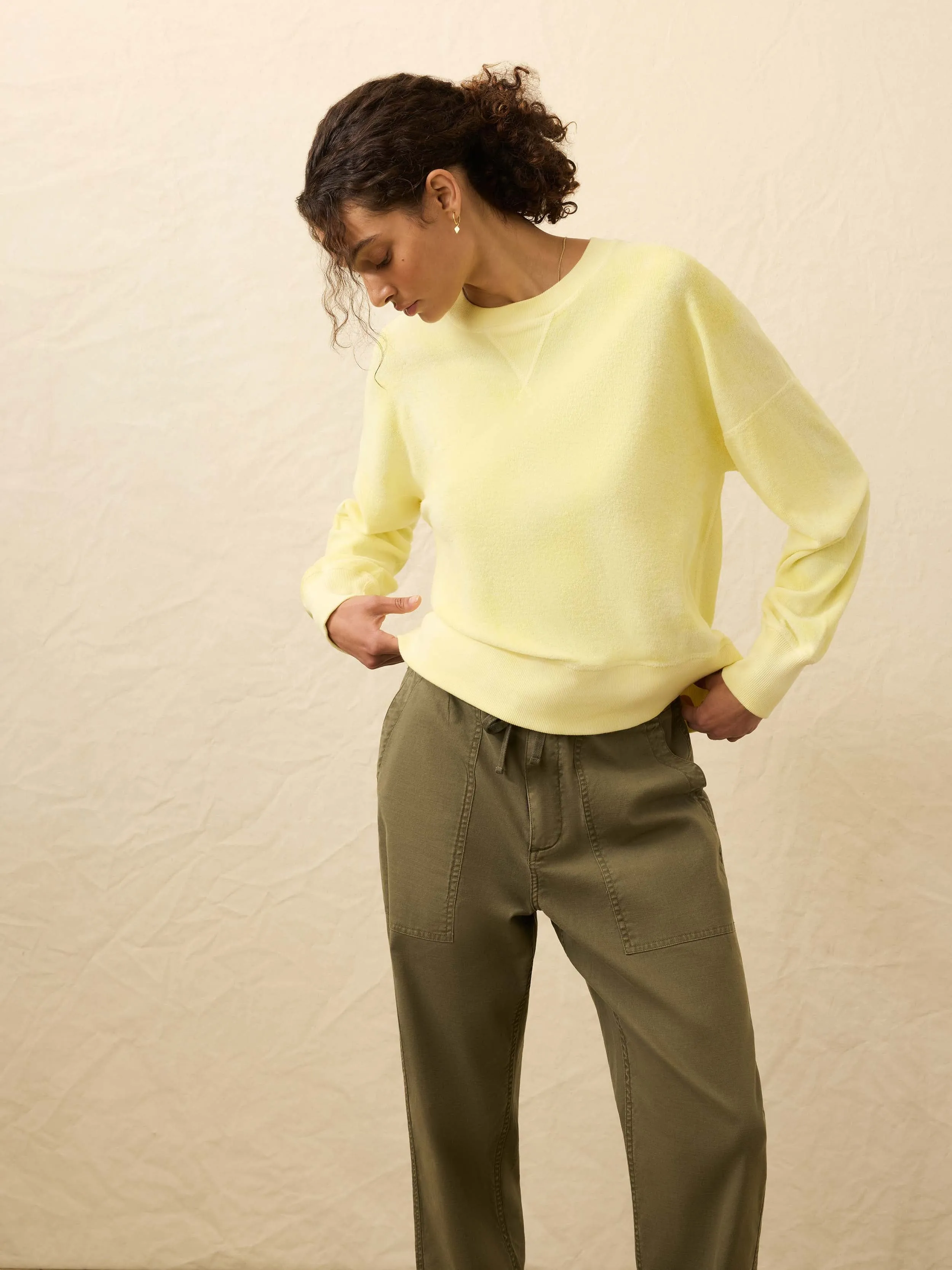 High Tide Terry Crew - Limelight Tie Dye sold by Faherty product image thumbnail 3