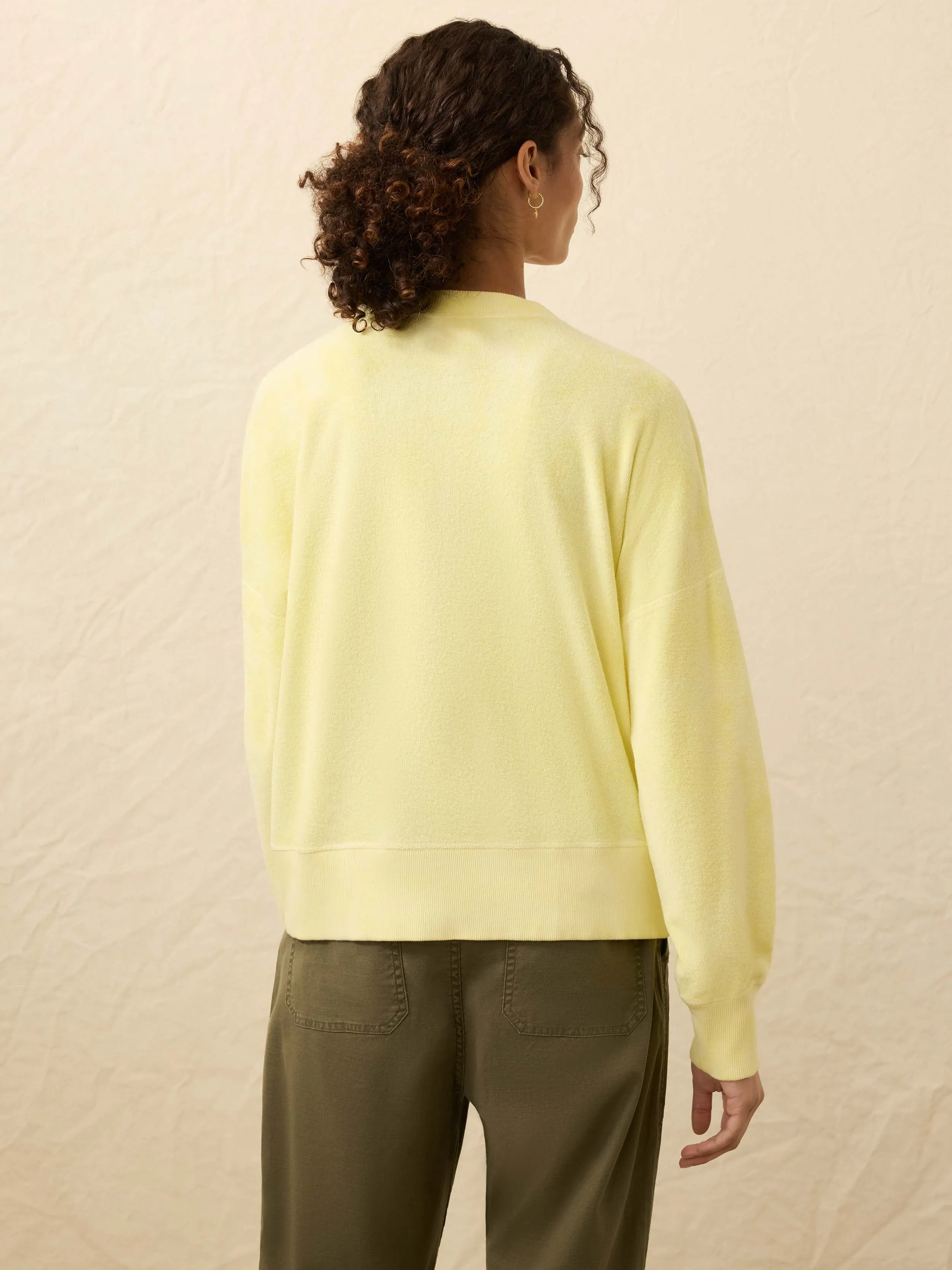 High Tide Terry Crew - Limelight Tie Dye sold by Faherty product image thumbnail 4