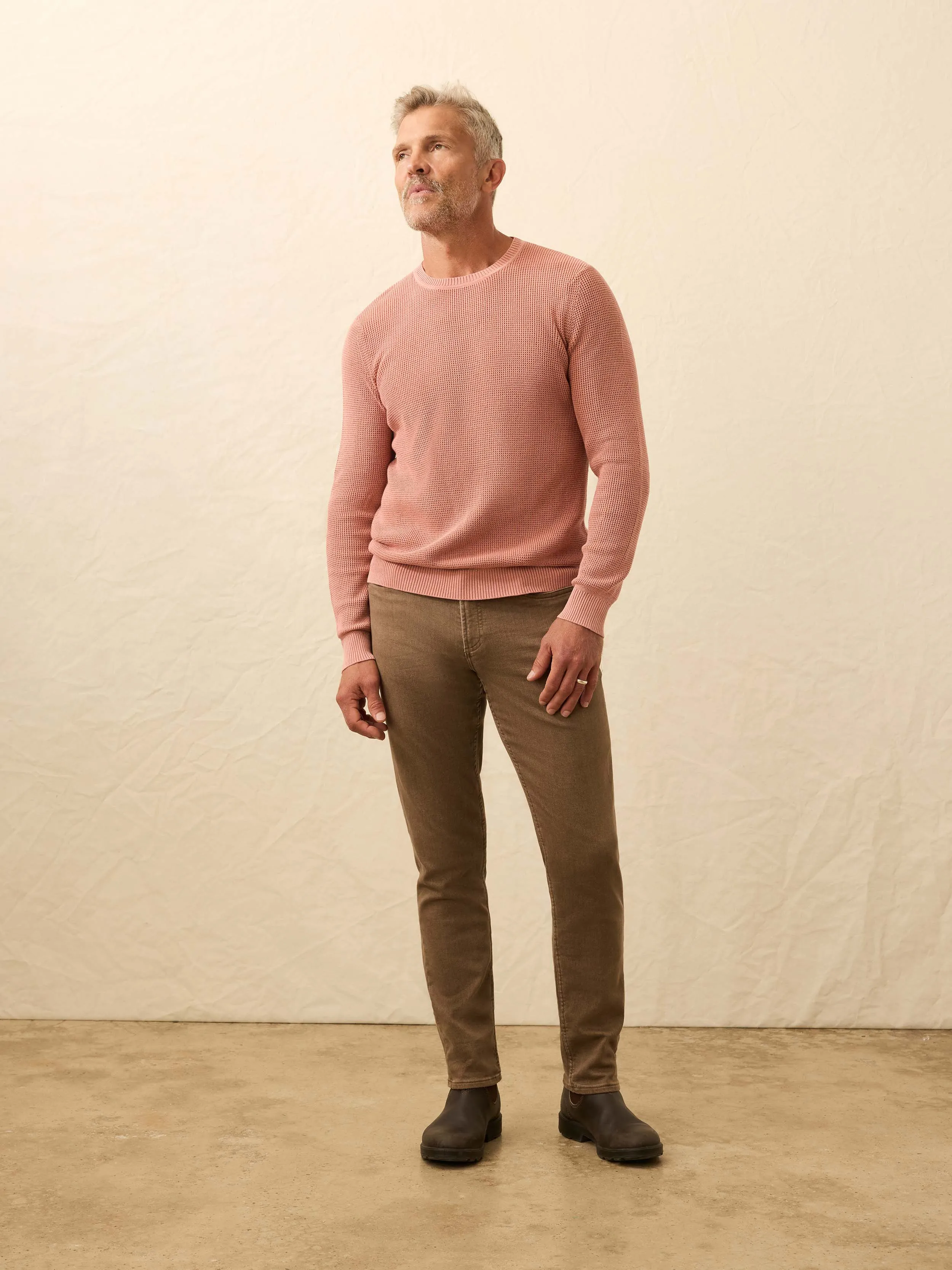 Sunwashed Crewneck Sweater - Dusty Sienna sold by Faherty product image thumbnail 4