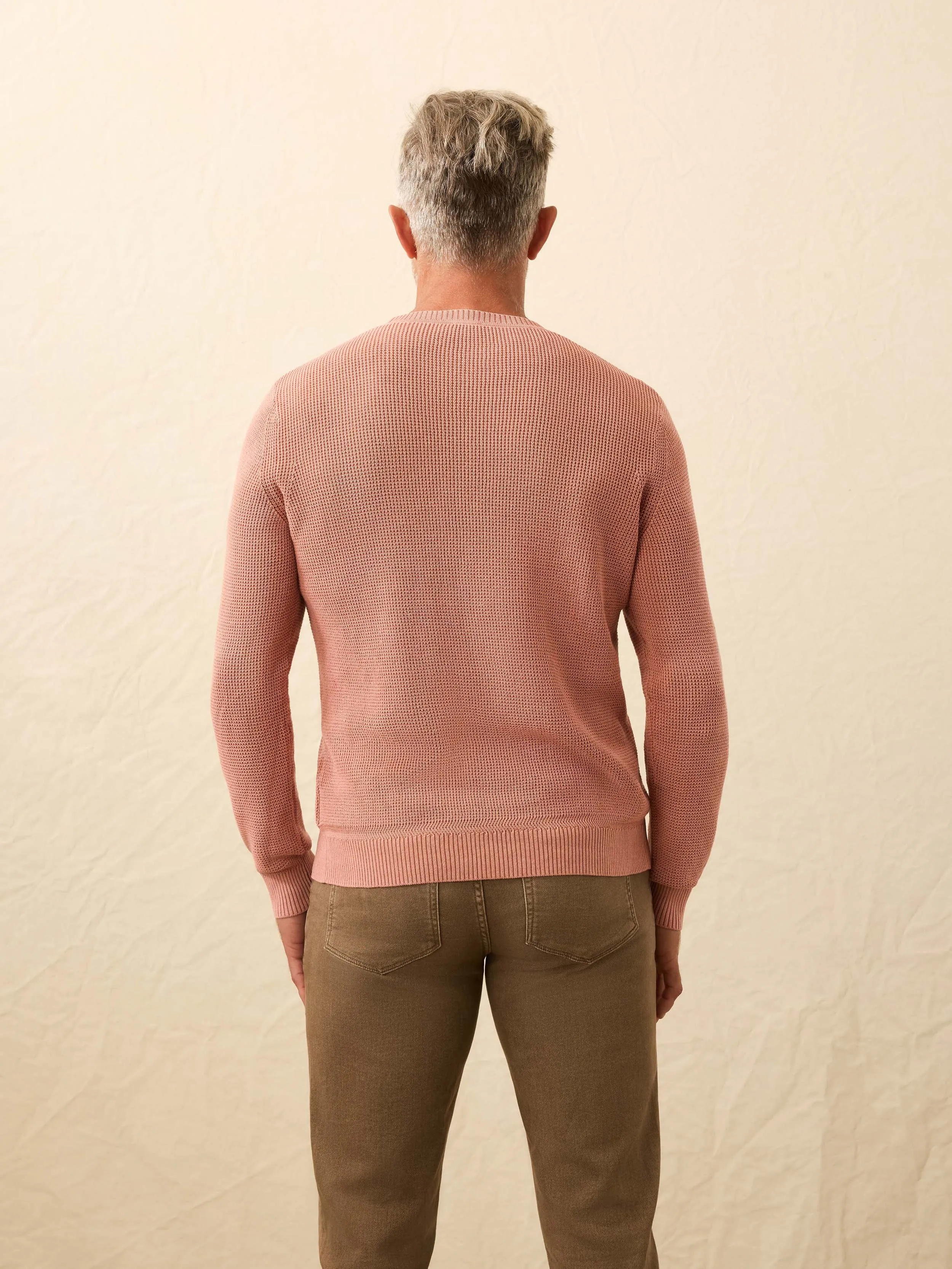 Sunwashed Crewneck Sweater - Dusty Sienna sold by Faherty product image thumbnail 3