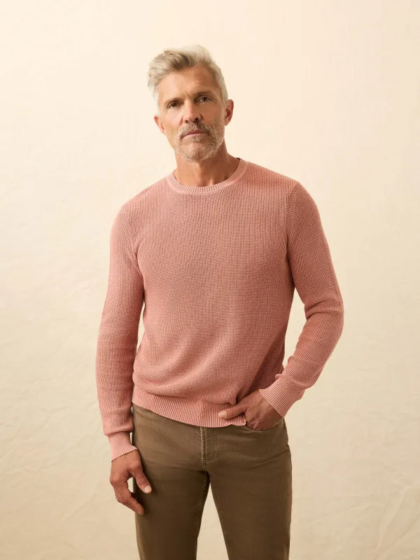 Sunwashed Crewneck Sweater - Dusty Sienna sold by Faherty