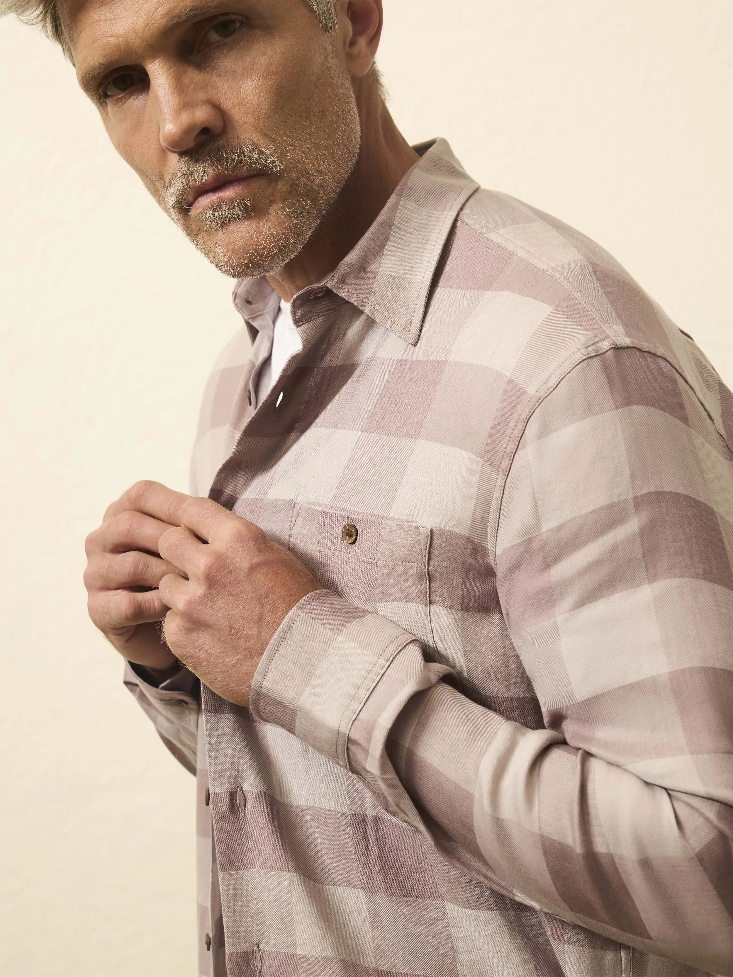Long-Sleeve Breeze Shirt - Brown Rock Buffalo sold by Faherty product image thumbnail 2
