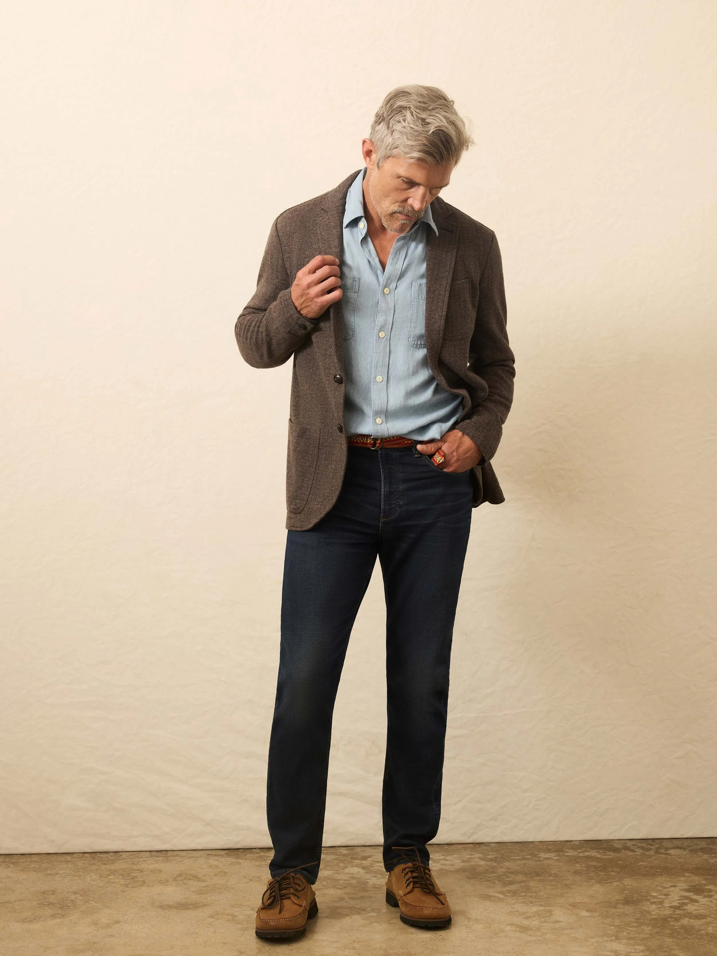 Inlet Knit Tweed Blazer - Woodland Herringbone sold by Faherty product image thumbnail 3