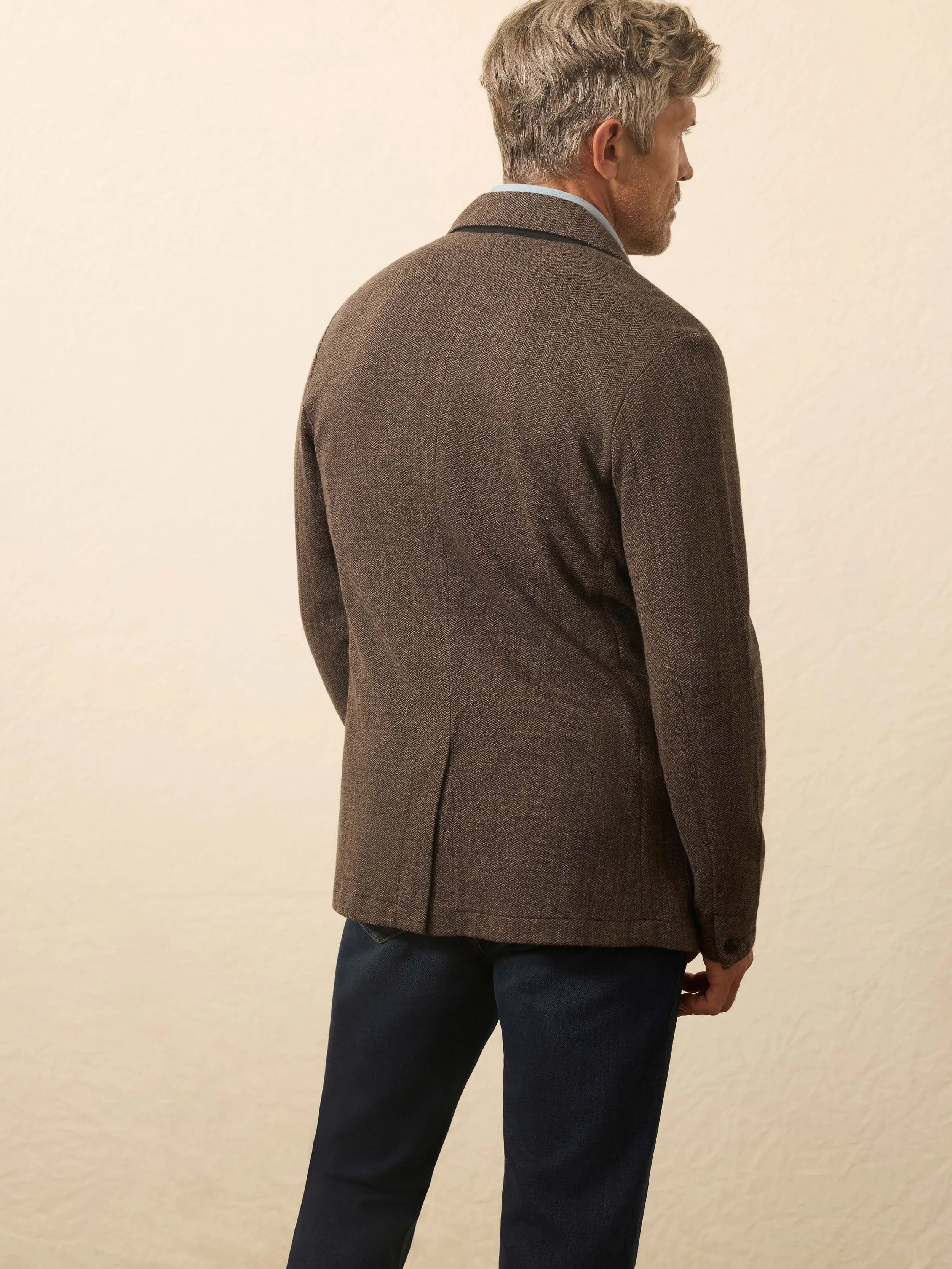 Inlet Knit Tweed Blazer - Woodland Herringbone sold by Faherty product image thumbnail 4
