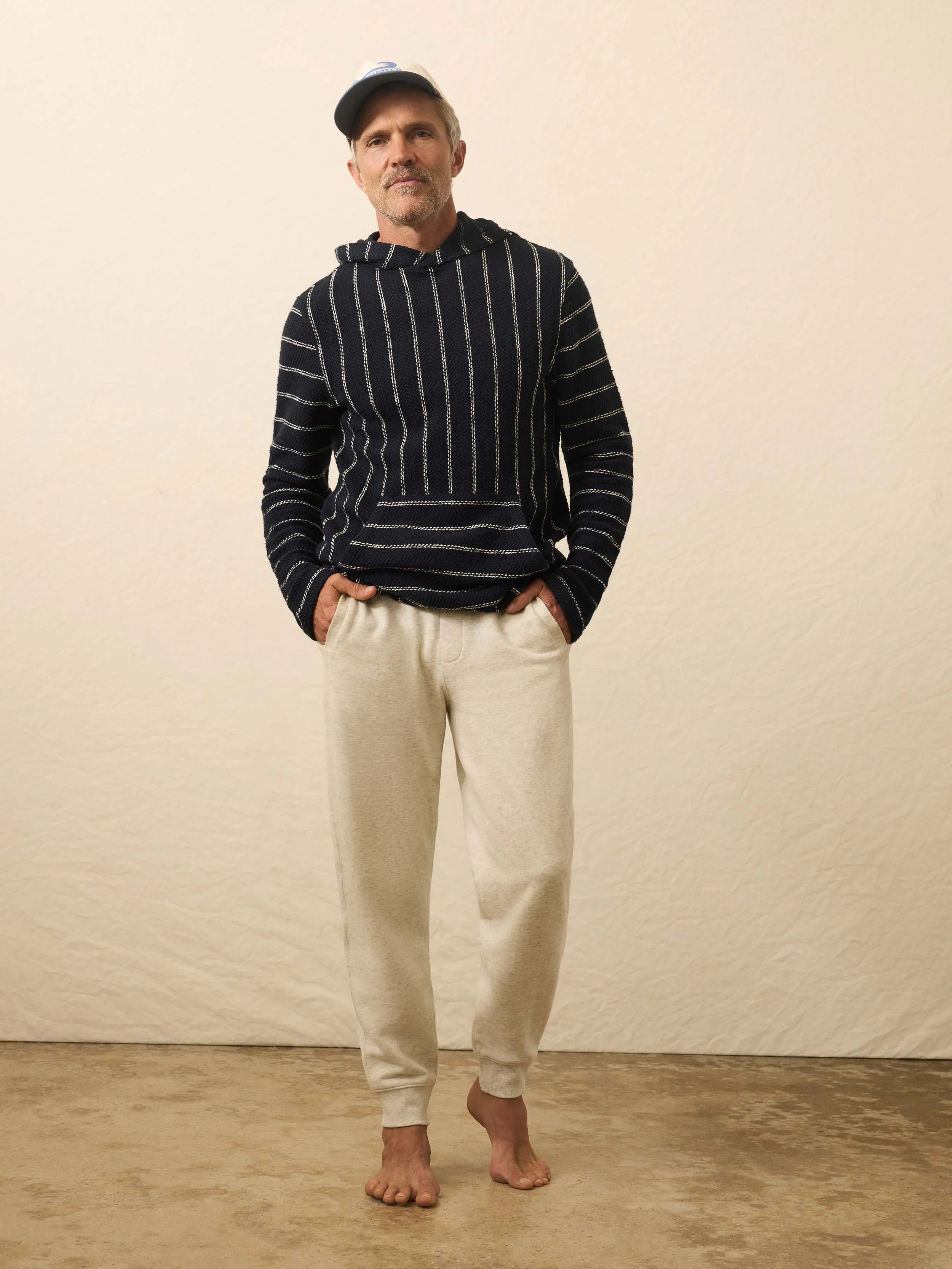Whitewater Hoodie - Navy Point Stripe sold by Faherty product image thumbnail 5