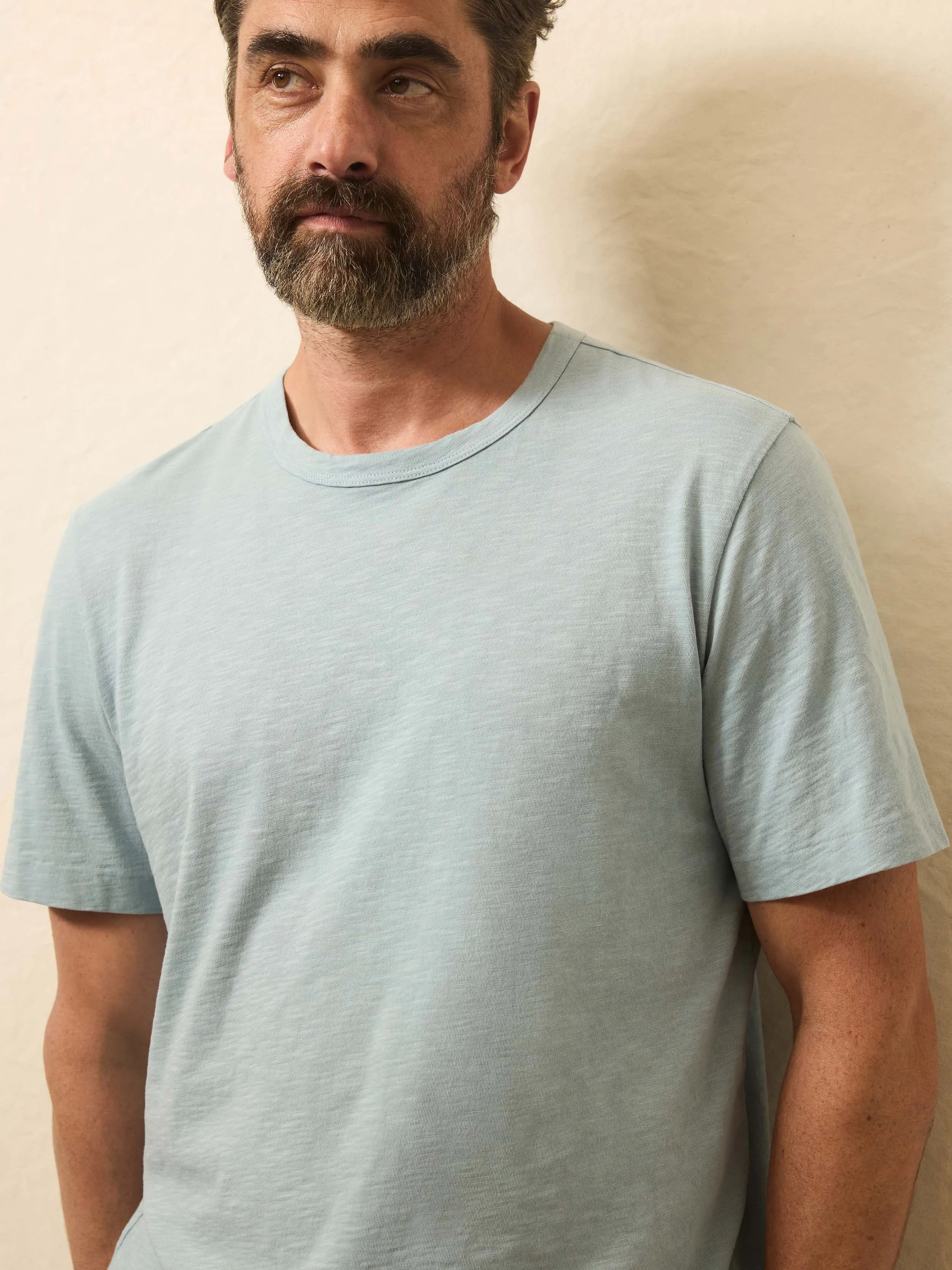 Sunwashed Regenerative Tee - Hull Teal sold by Faherty product image thumbnail 2