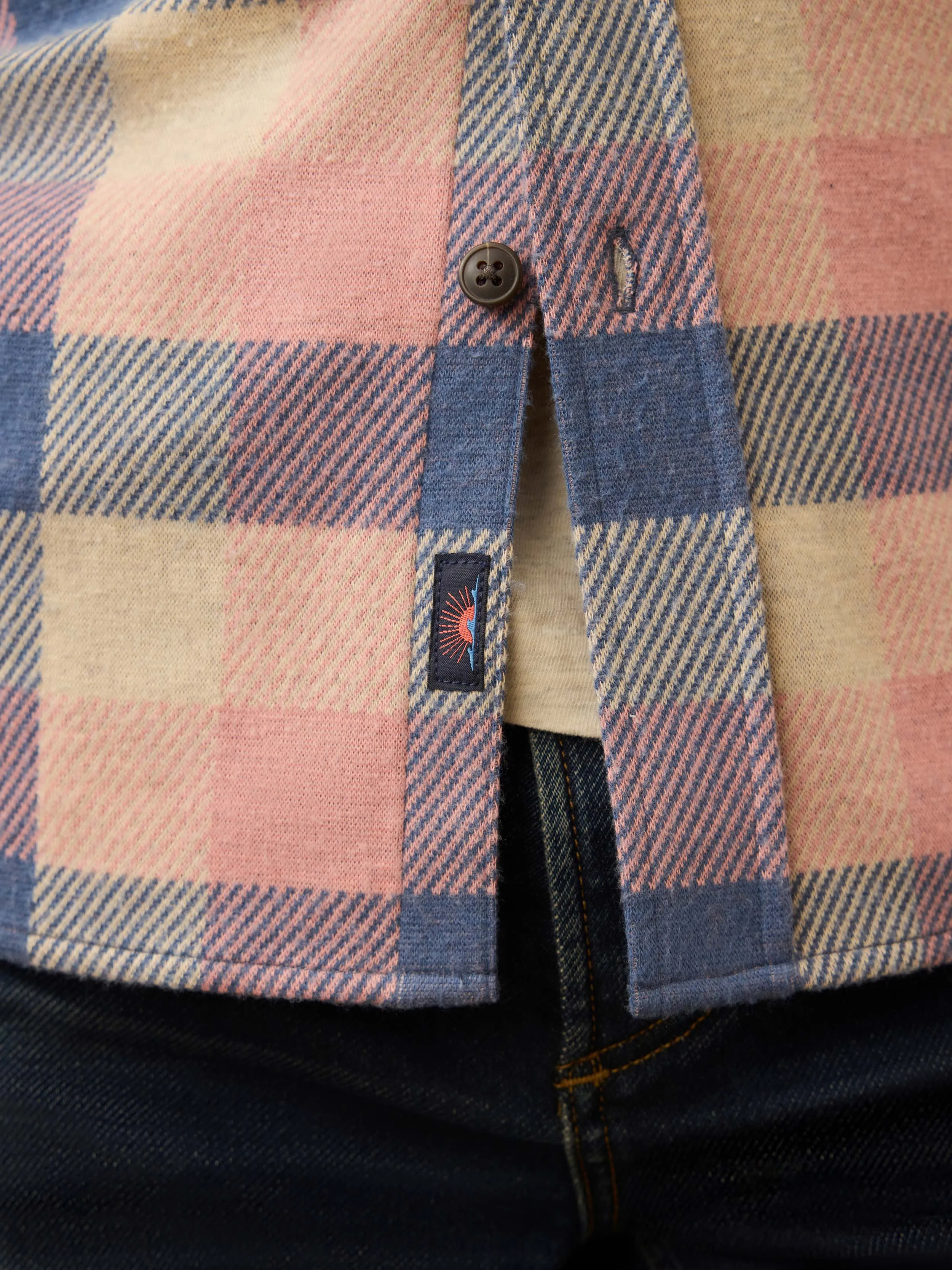 Legend™ Sweater Shirt (Single Pocket) - Copper Navy Buffalo sold by Faherty product image thumbnail 5