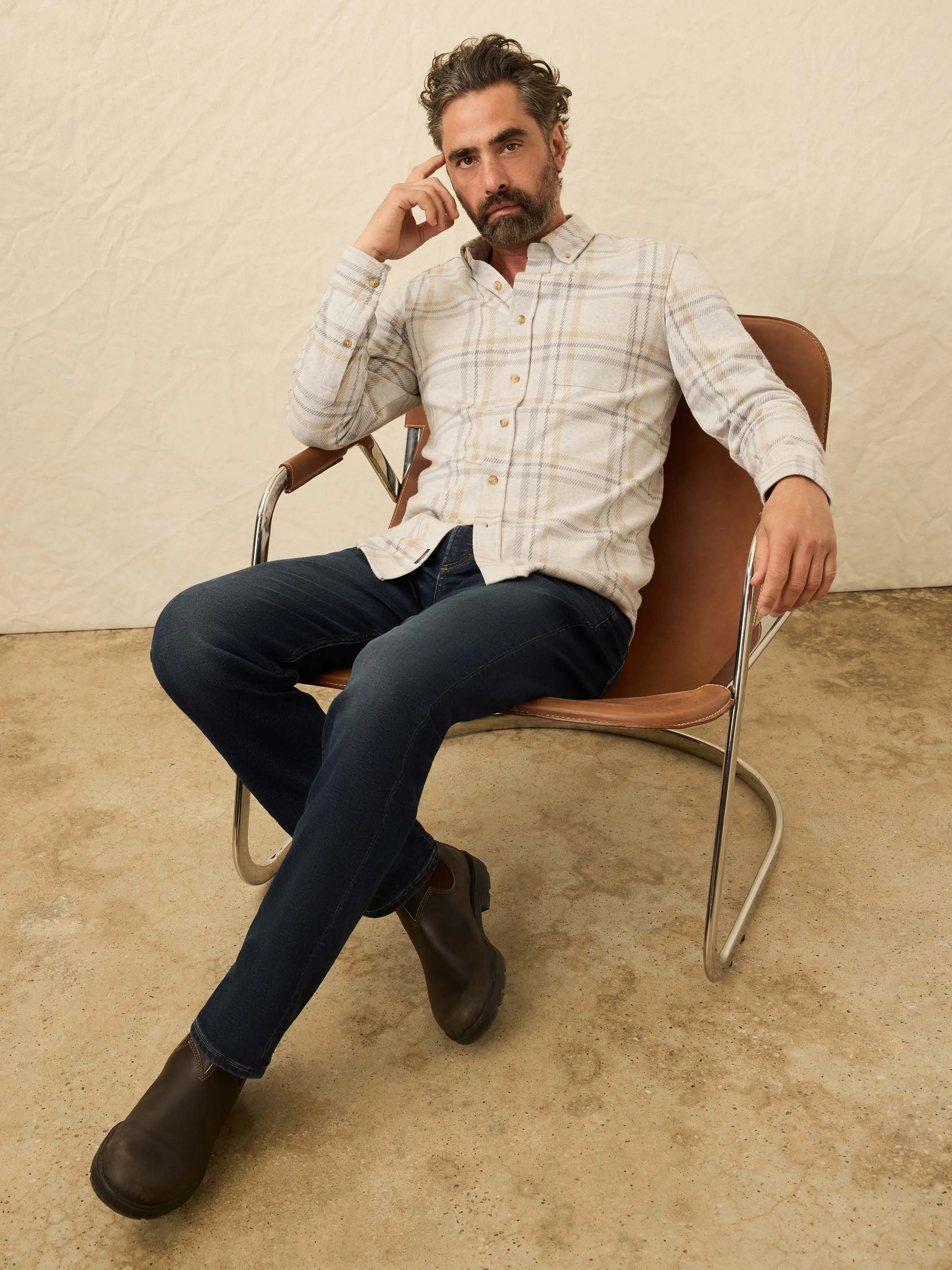 Legend™ Sweater Shirt (Single Pocket) - Sandy Trails Plaid sold by Faherty product image thumbnail 5