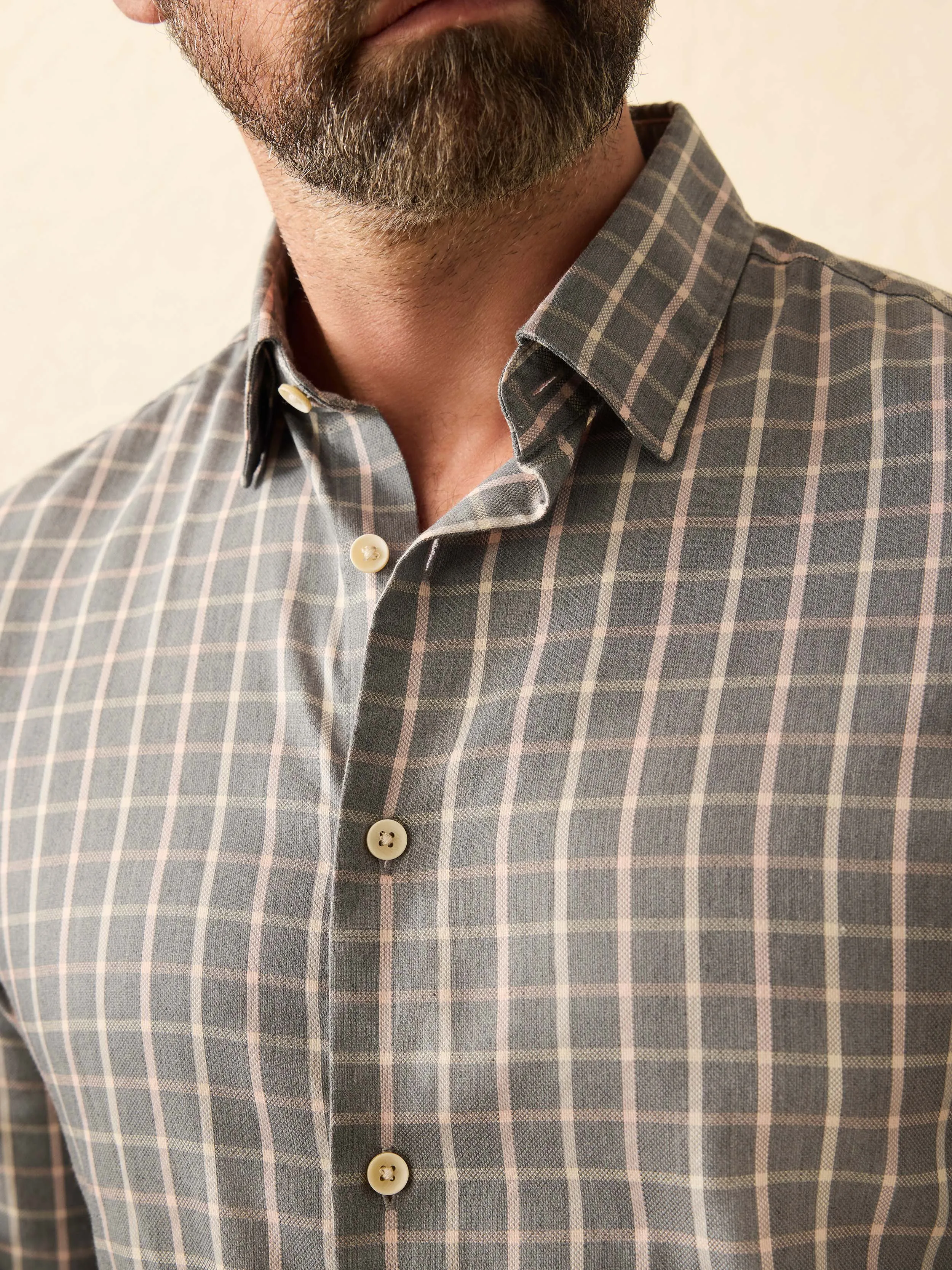 Movement™ Monterey Shirt - Cherry Wood Plaid sold by Faherty product image thumbnail 2