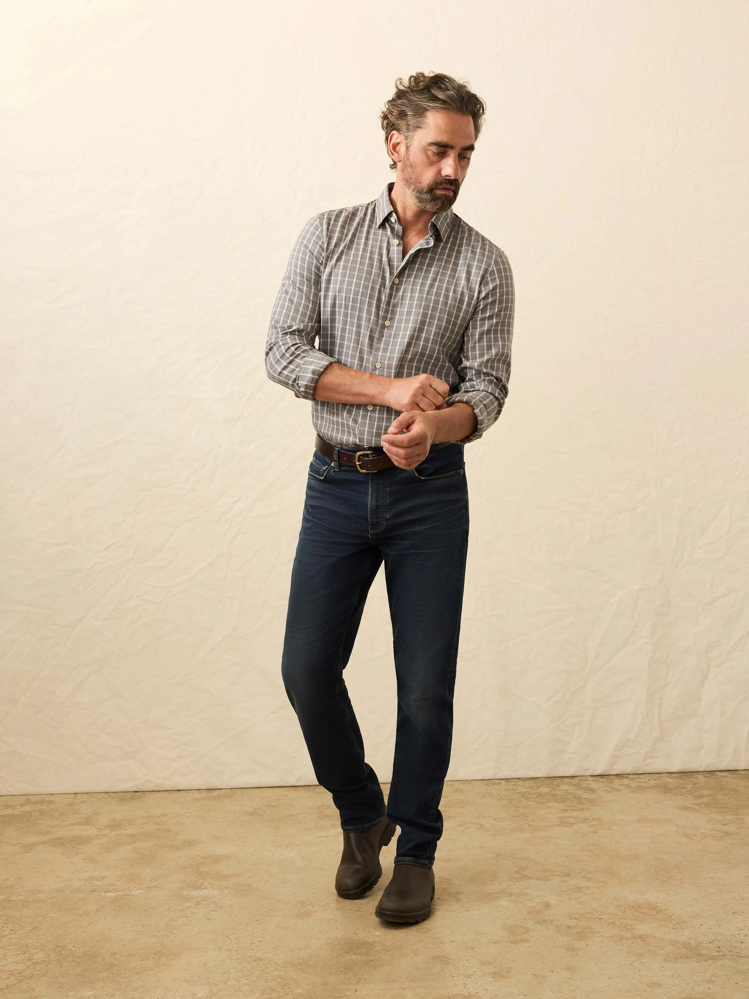 Movement™ Monterey Shirt - Cherry Wood Plaid sold by Faherty product image thumbnail 4