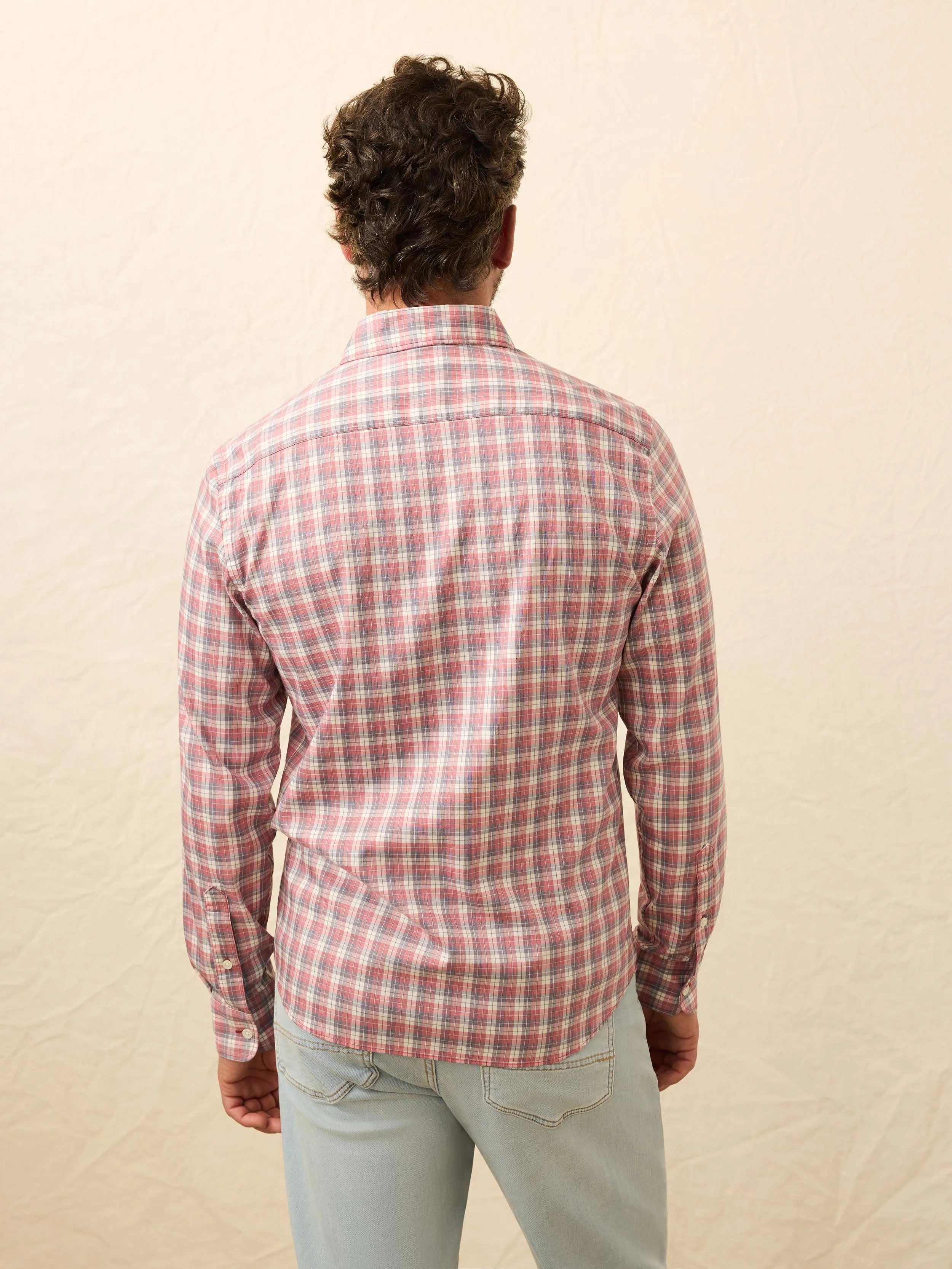 Movement™ Shirt - Red Charcoal Plaid sold by Faherty product image thumbnail 5