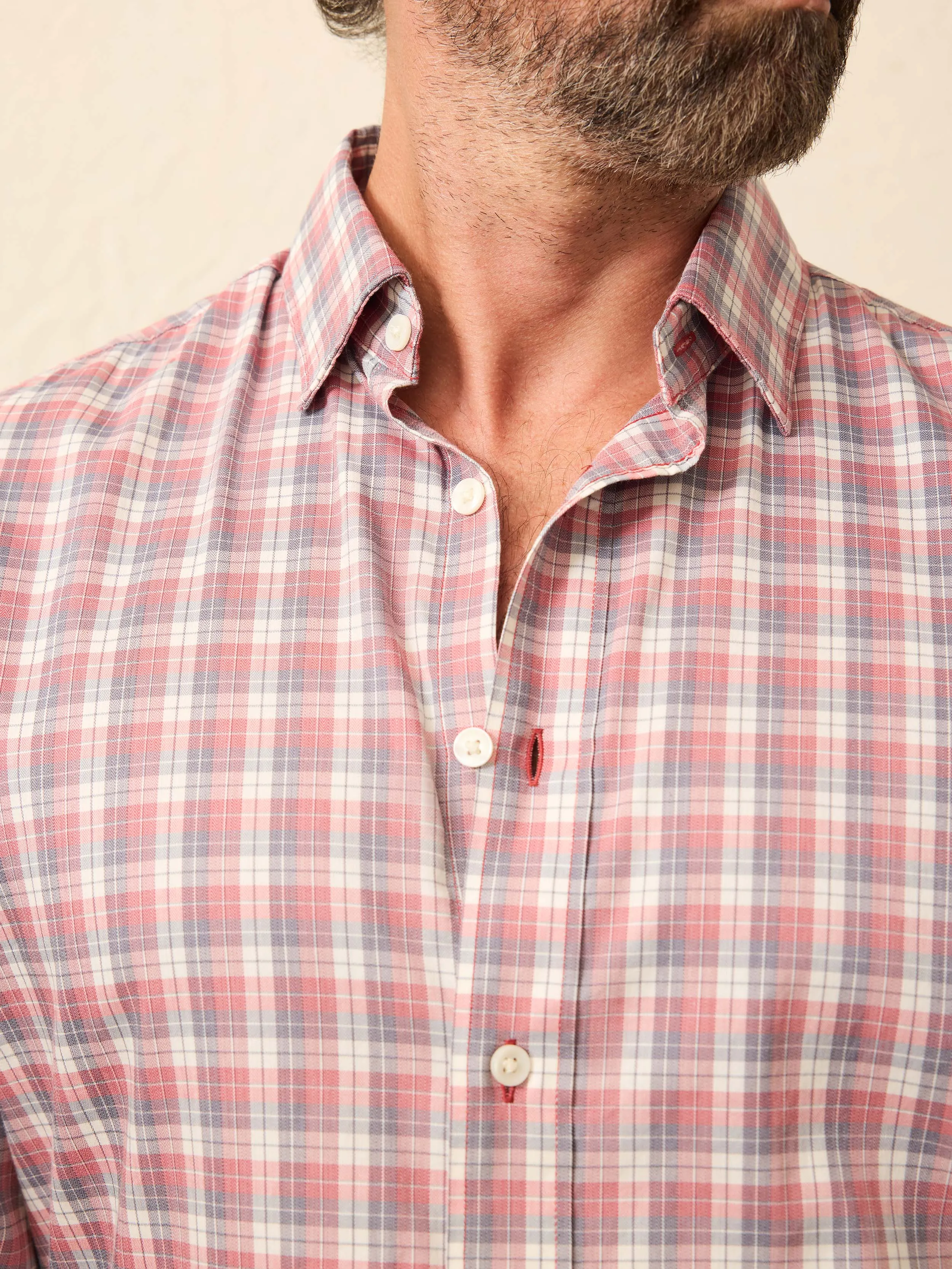 Movement™ Shirt - Red Charcoal Plaid sold by Faherty product image thumbnail 2